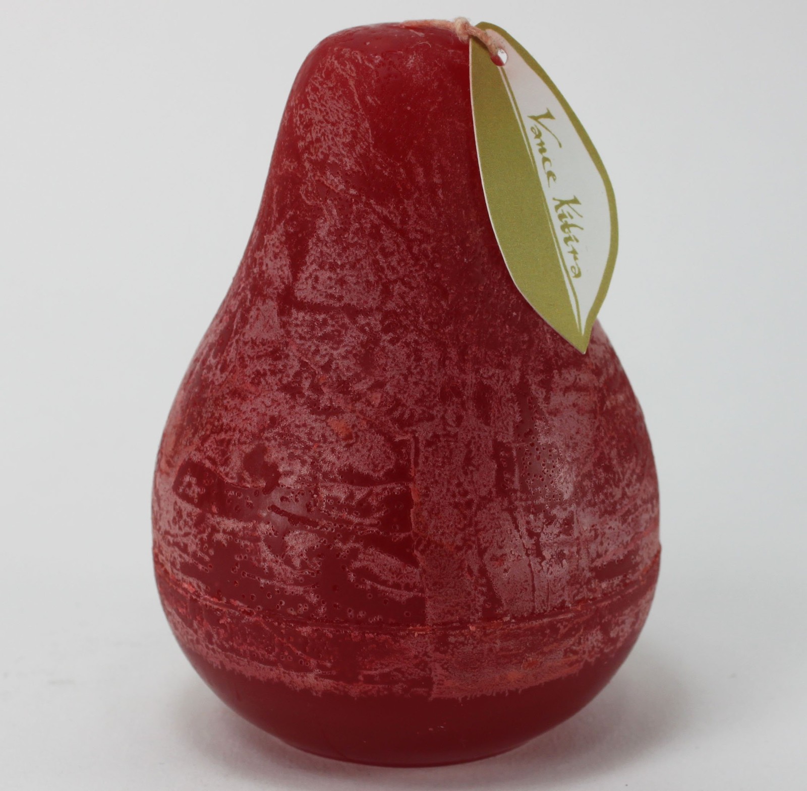 Vance Kitira Timber Wax Pear Shaped, Cranberry Color Unscented Candle 3″Dx4.5″H