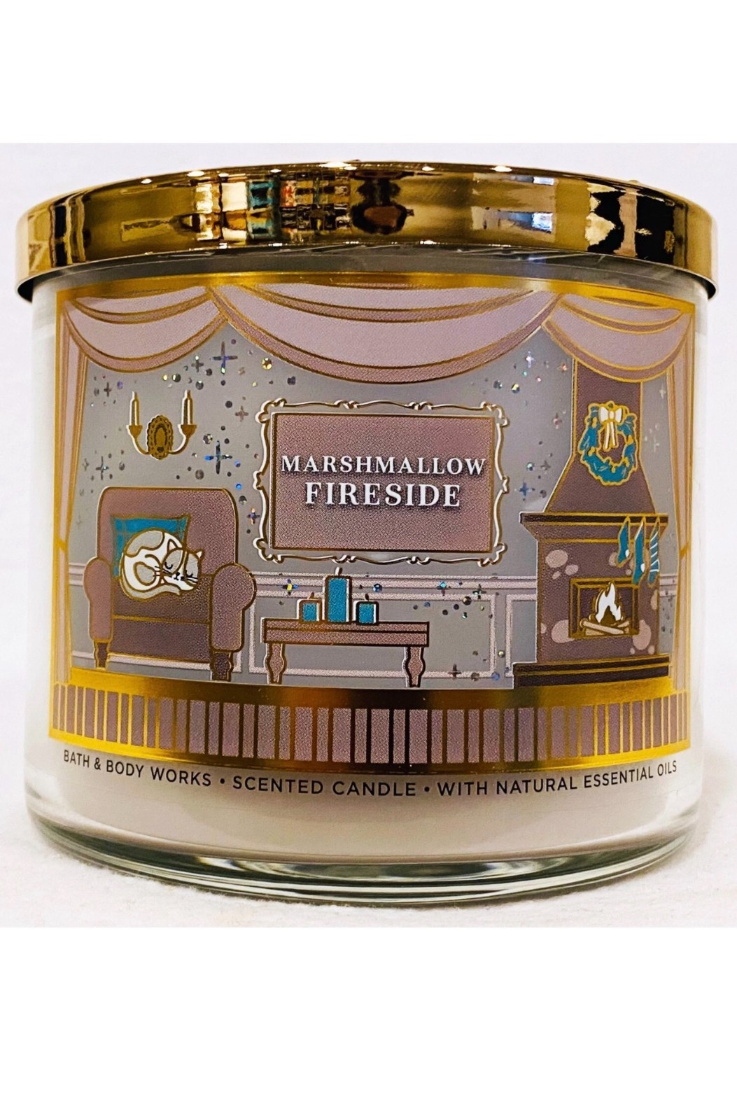 NEW~ Bath & Body Works MARSHMALLOW FIRESIDE 3 Wick Candle LOT x2 Scented