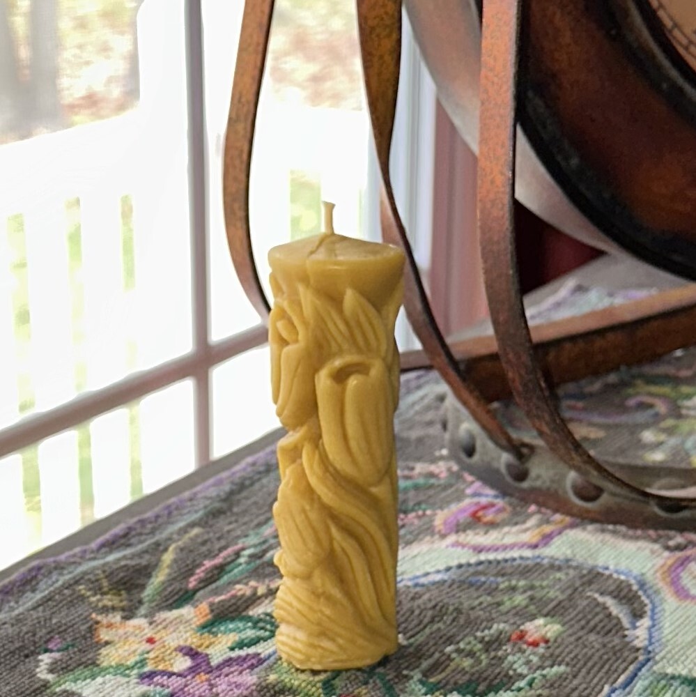 Handmade 100% Pure Beeswax Candles TULIPS with Cotton Wick