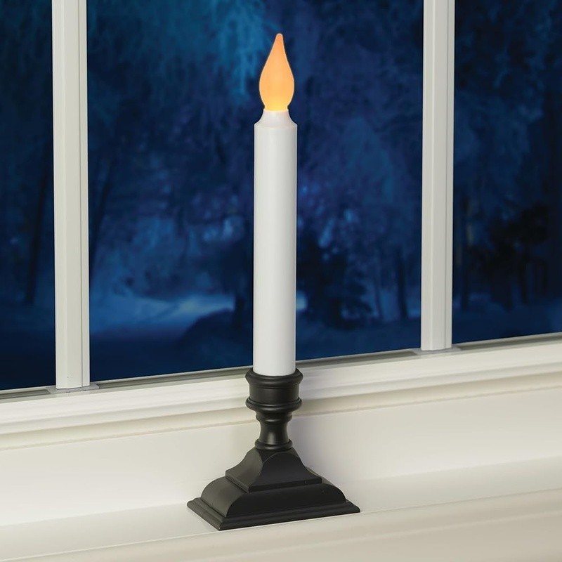 Cordless Flameless Window Candles W/ Flickering Flame Automatic Timer Pack of 4