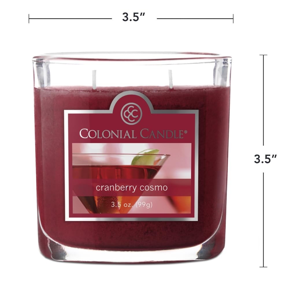 Cranberry Cosmo Scented Jar Candle, 2 Wick, 3.5 oz, Mottled Wax Candle