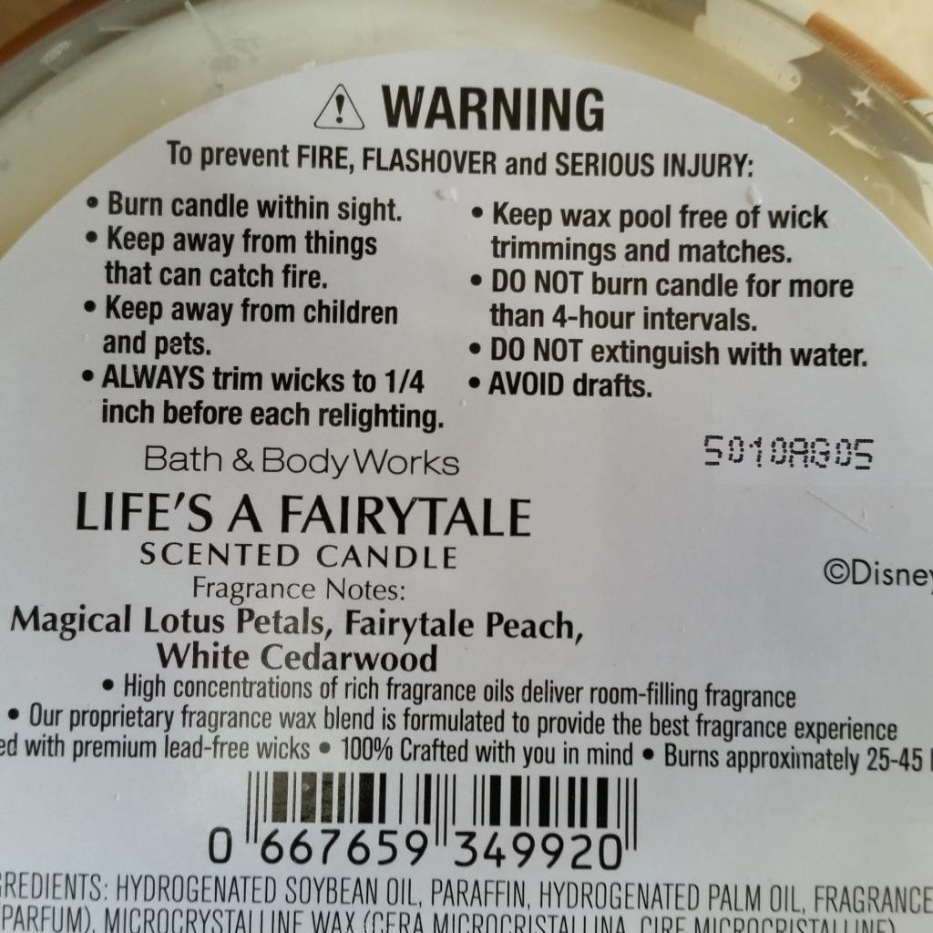 Bath & Body Works Disney Princess Life’s A Fairytale 3-Wick Candle LE Exclusive
