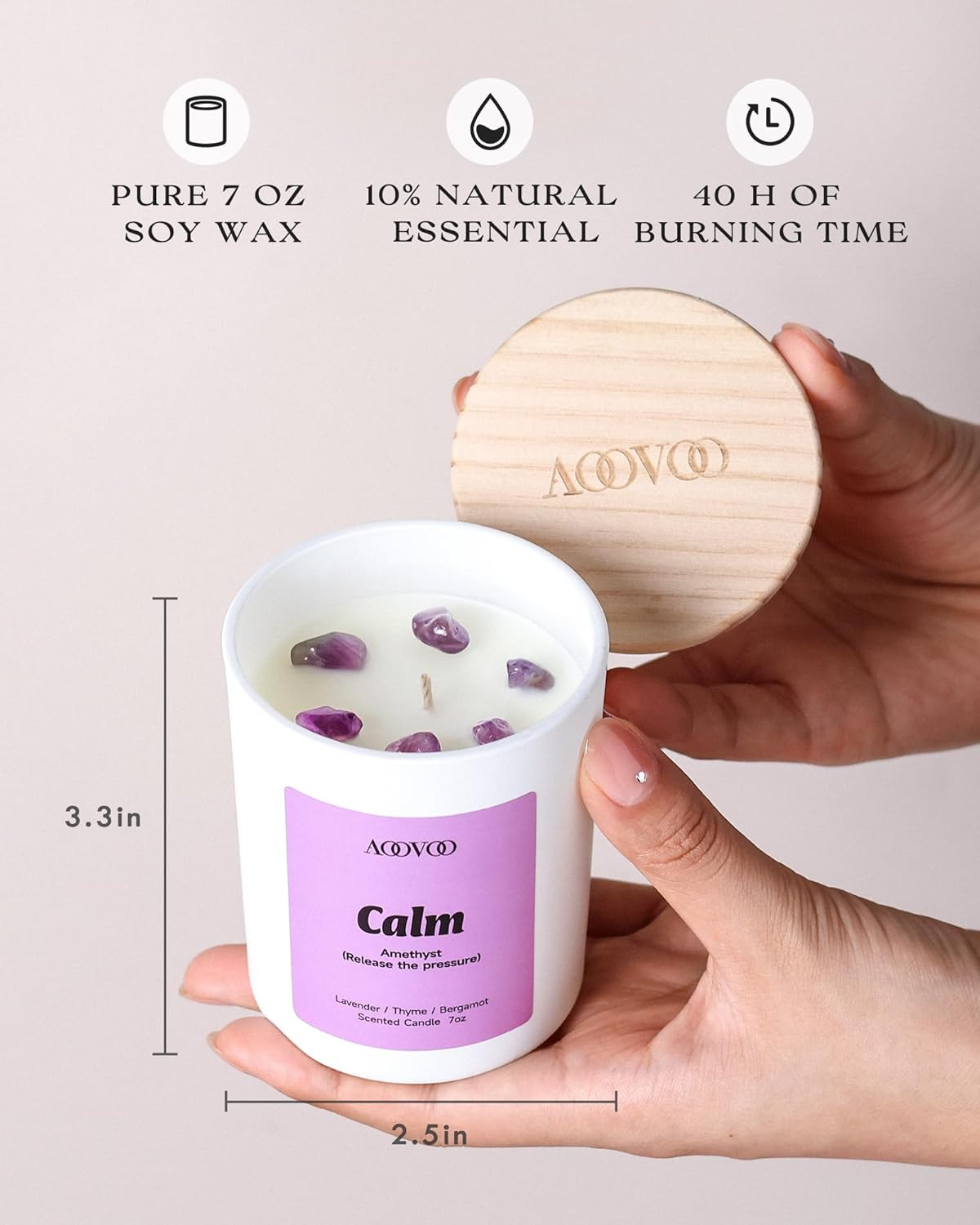Calm Candles Set for Women – 4 Pack Candles for Home Scented, 28 Oz 200 Hour Bur
