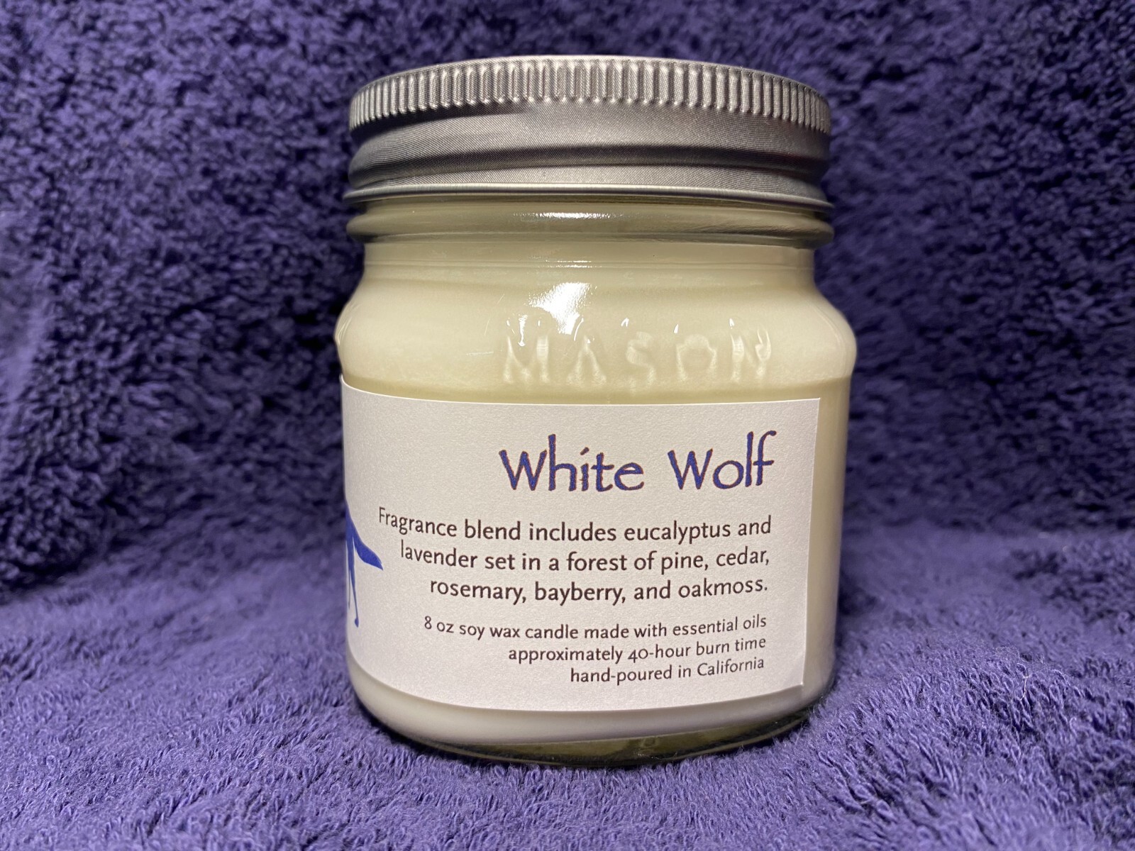 White Wolf handmade 8 oz. soy wax candle – Witcher – Ghost – Game of Thrones