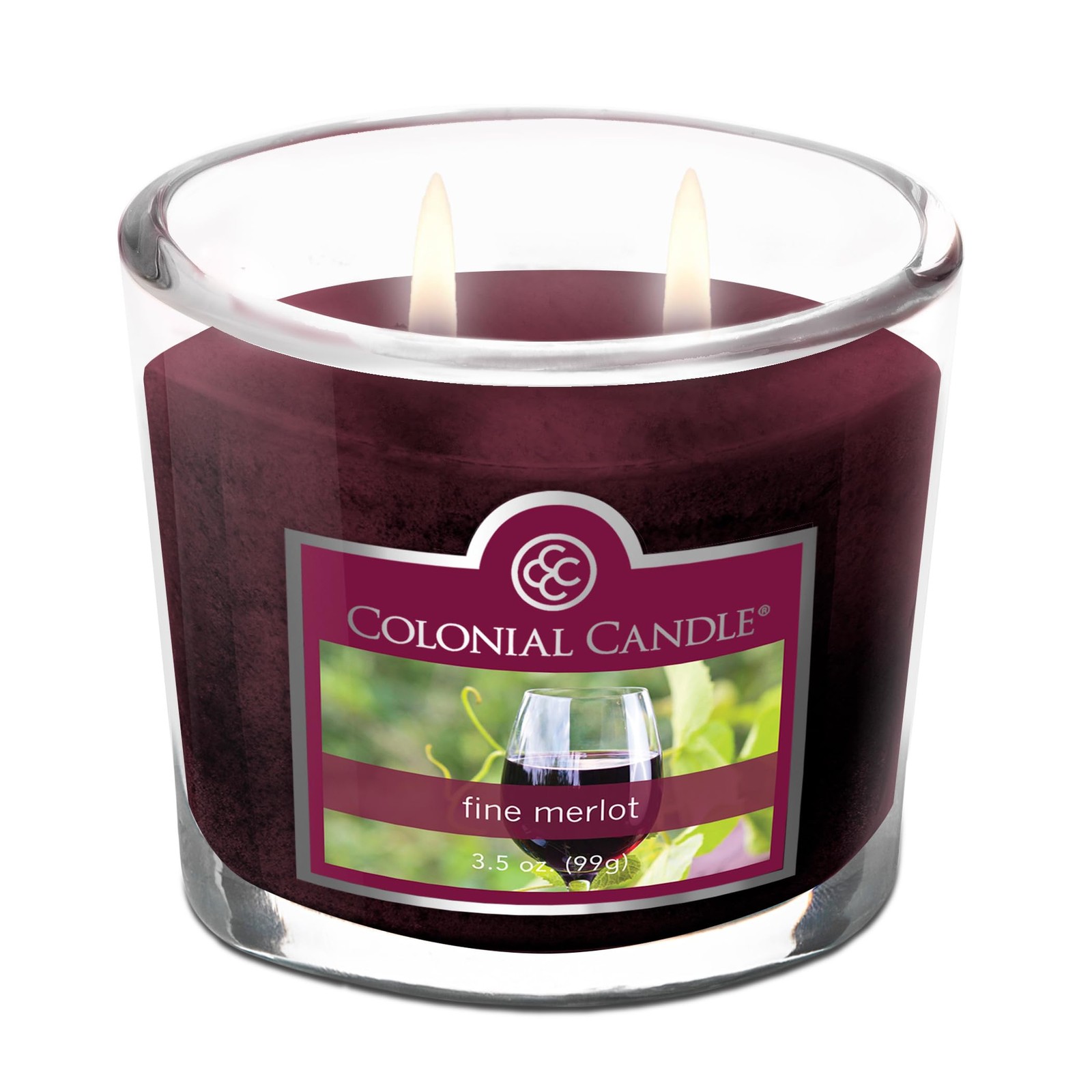 Fine Merlot Scented 2Wick Mini Jar Candle 3.5 oz Mottled Wax Gift Box