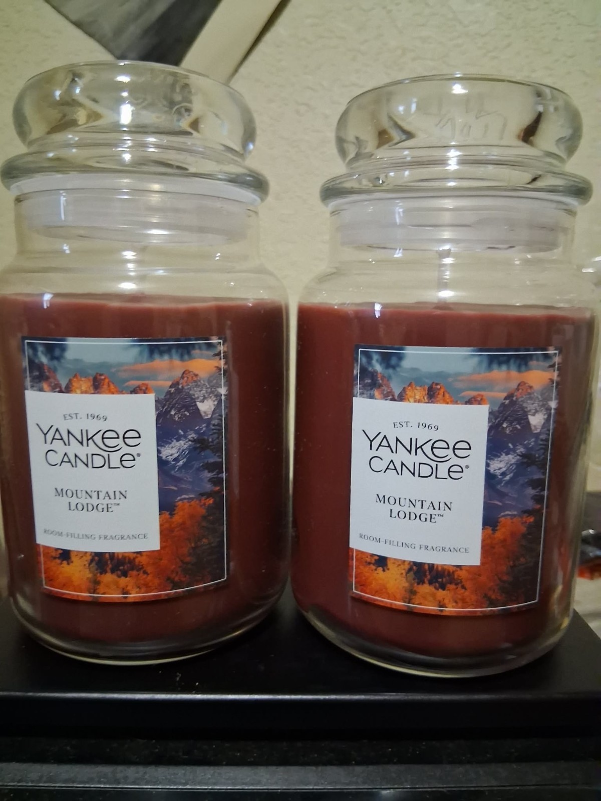 YANKEE CANDLE Mountain Lodge Large Jar Candles 22oz New 2 Jars