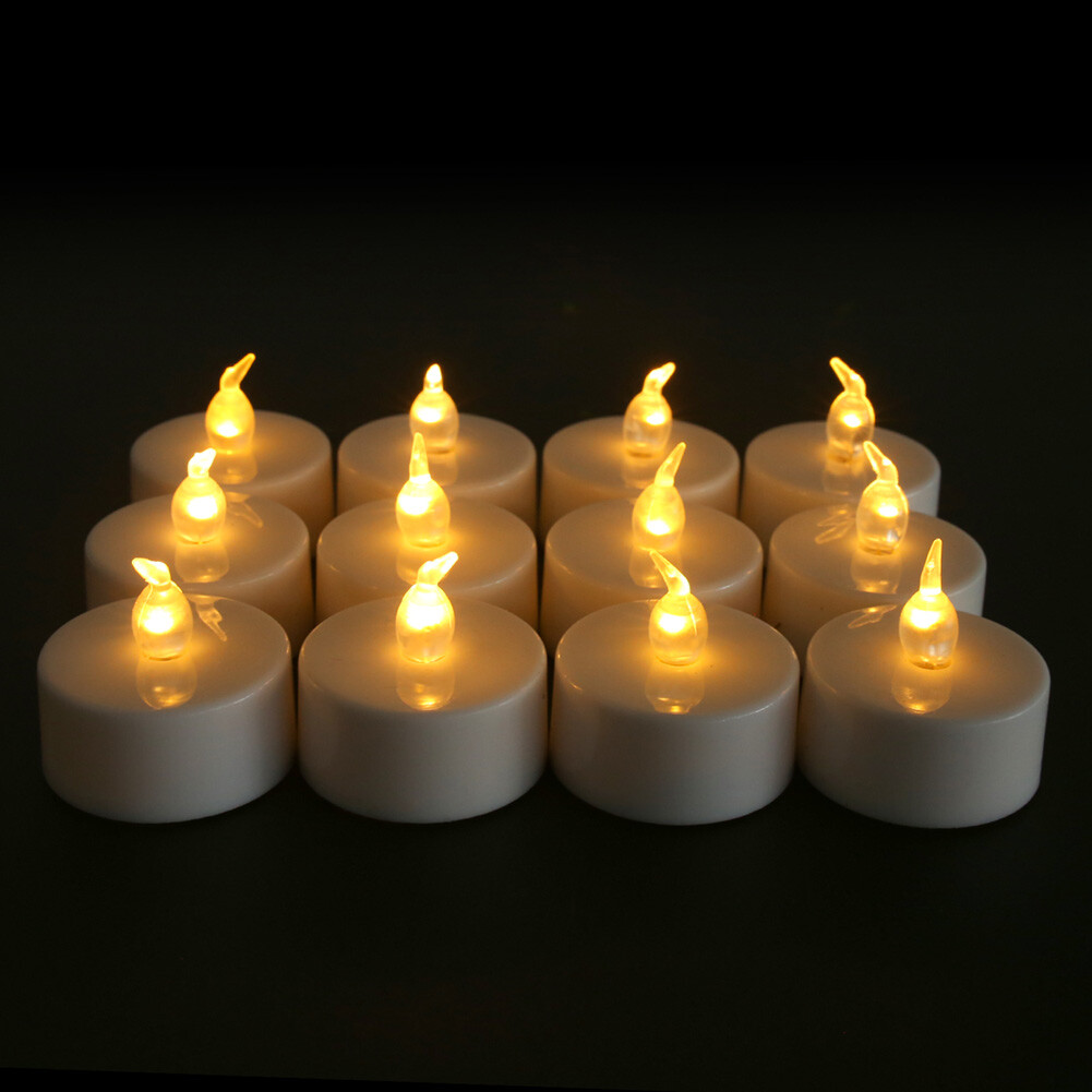 24Pack LED Tea Lights Flickering Flameless Candles Battery Operated with Timer