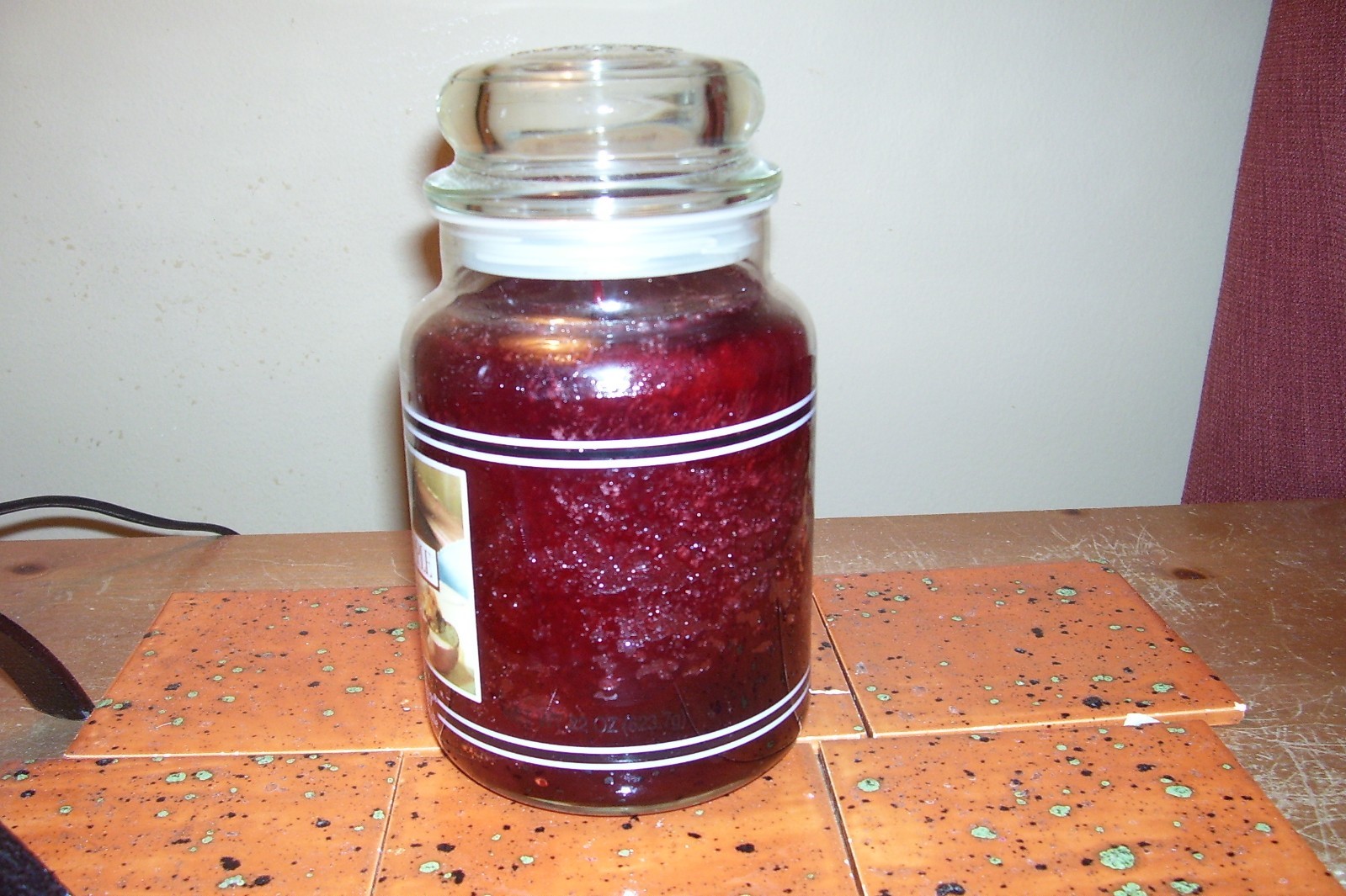 yankee candle 22oz JAR FARMHOUSE APPLE + BASE UNIT WITH REFILL + 1 TART