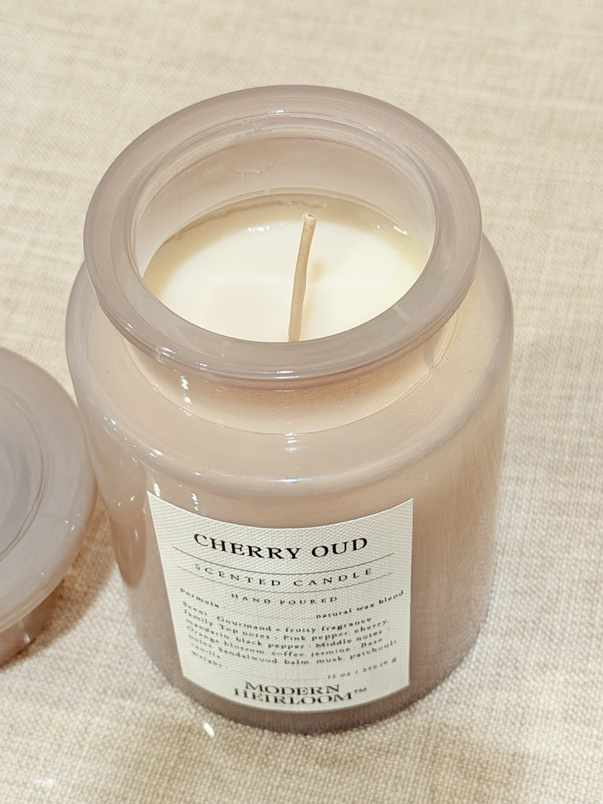 Sand & Fog Modern Heirloom Cherry Oud One Wick Scented Candle 12 oz