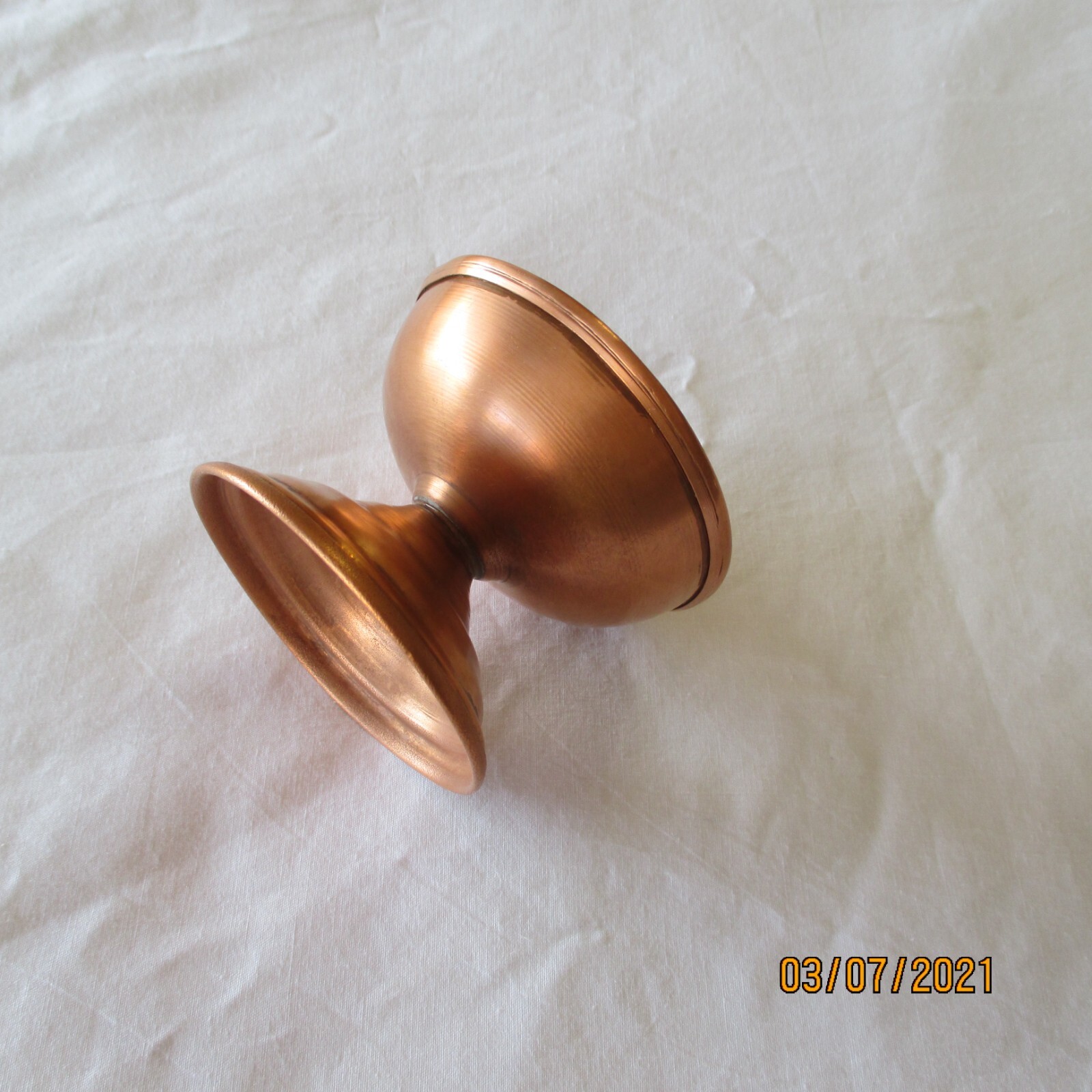 Copper DIYA Diva Butter Lamp Puja ARATI From INDIA HUGE Diya POOJA Prayer WIDE