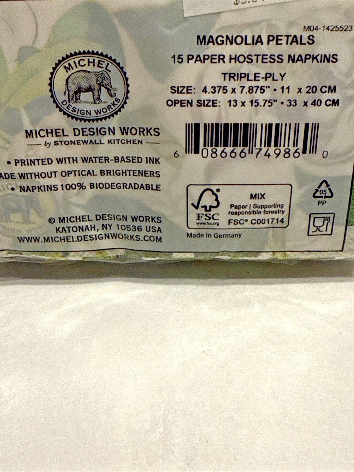Michel Design Works MAGNOLIA PETALS Candle, Lotion & Hostess Guest Towel Napkins