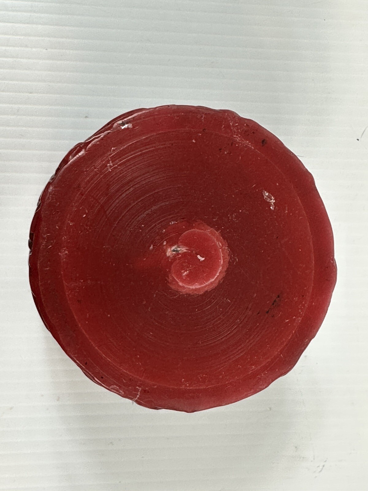 Vintage Poinsettia Pillar Candle Antique Red Floral Design Colonial Candle Box