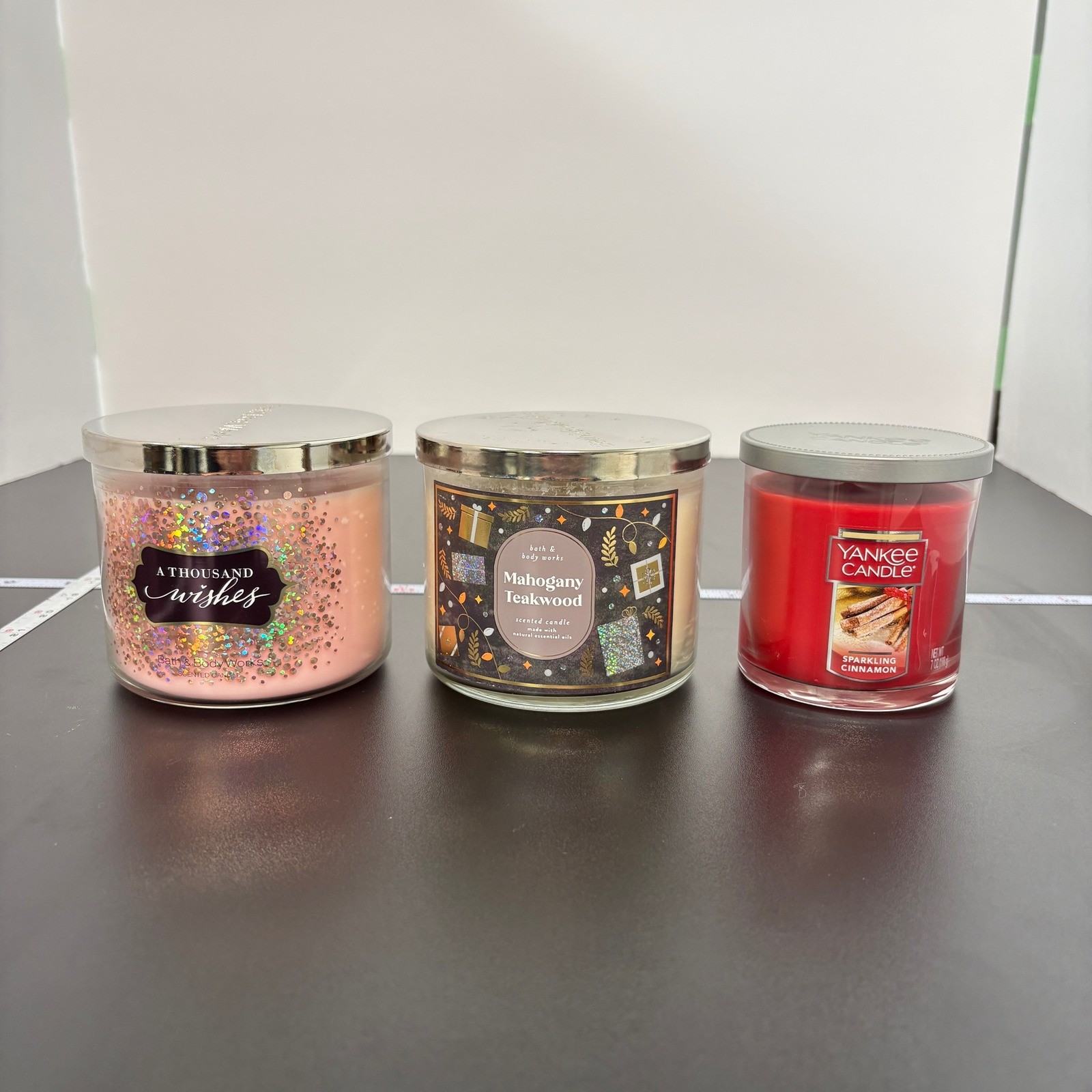 Bath & Body Works Yankee Candle Set 36oz Multi Scented 3-Wick & Tumbler Lot