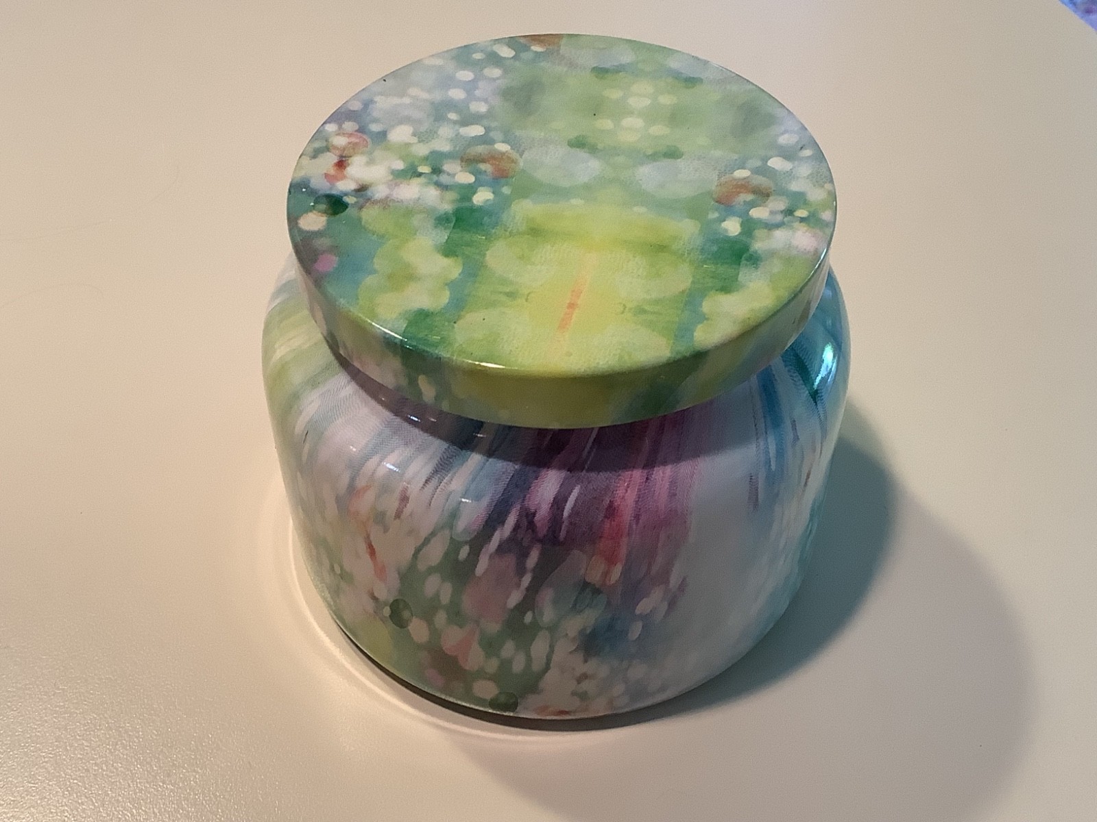 Anthropologie Capri All A Glow Glass Candle, 8oz, Toasted Almond, New