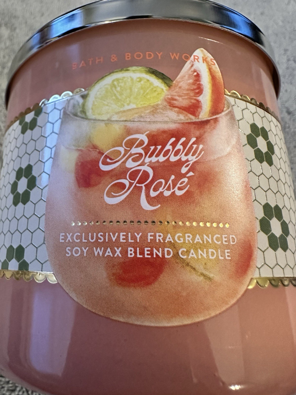 BATH & BODY WORKS Bubbly Rose Soy Wax 3 Wick Candle – Brand New & SOLD OUT!