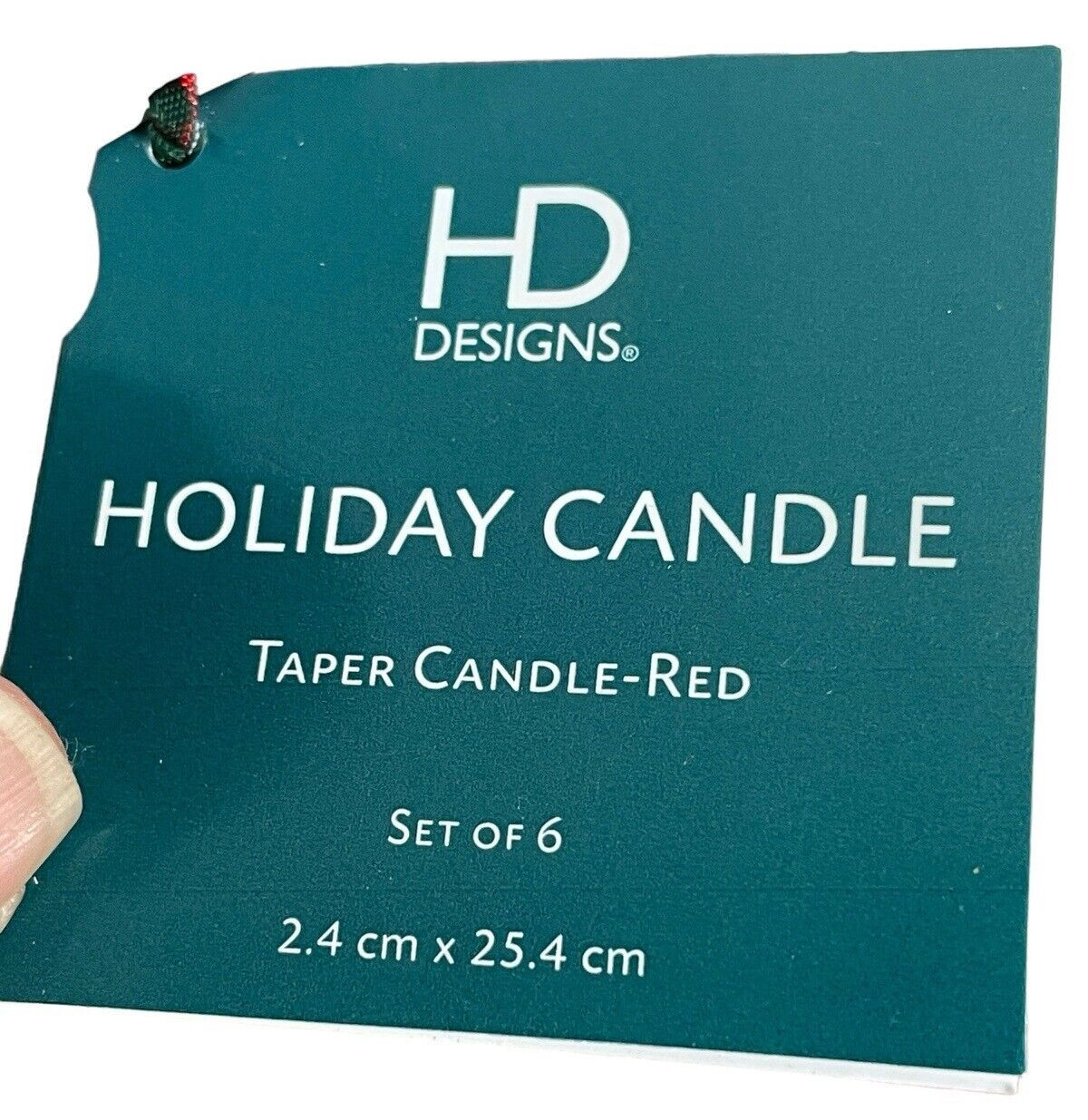 HD Designs Holiday Collection Red Tapers 10 inches Tall 3/4 Inches in Diameter