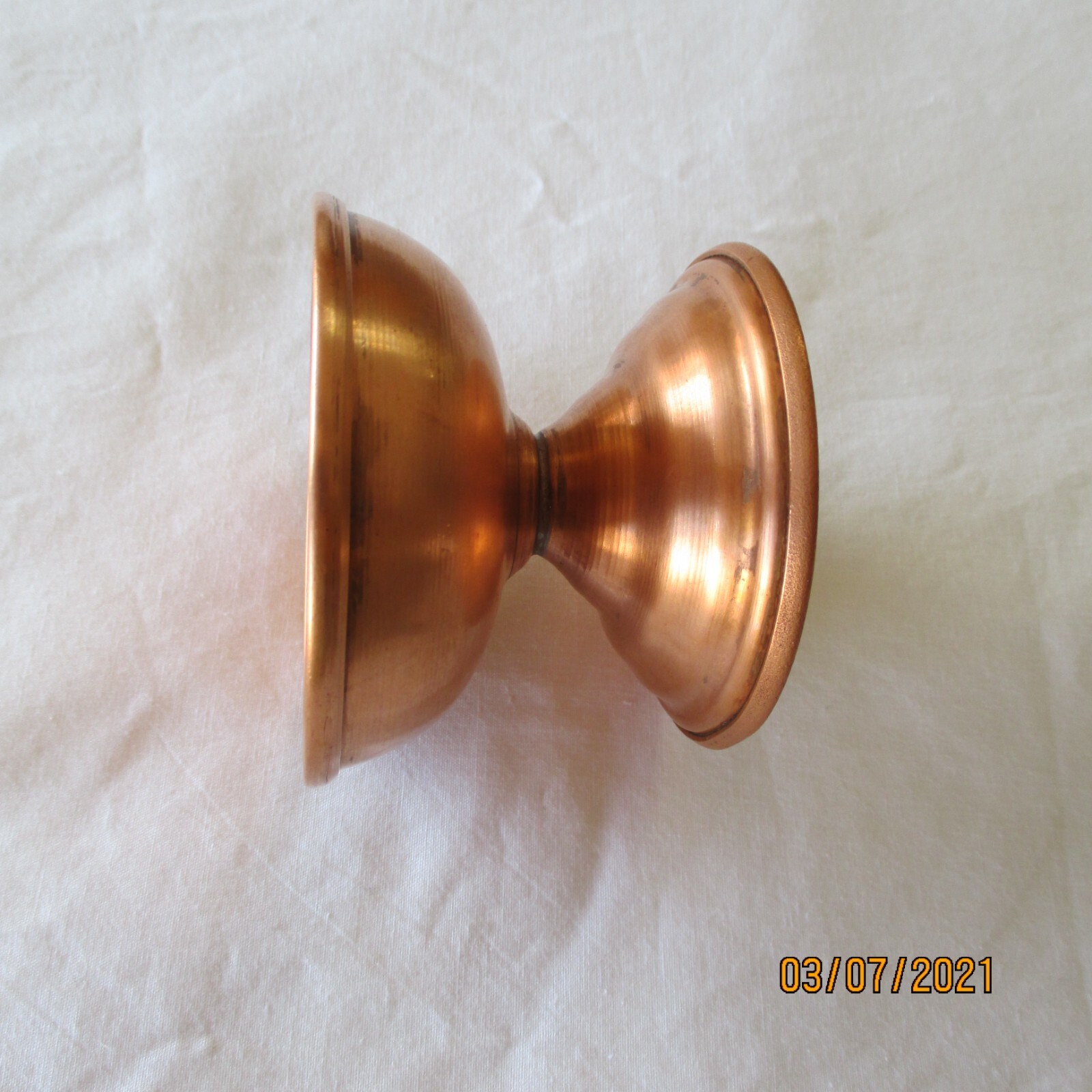 Copper DIYA Diva Butter Lamp Puja ARATI From INDIA HUGE Diya POOJA Prayer WIDE