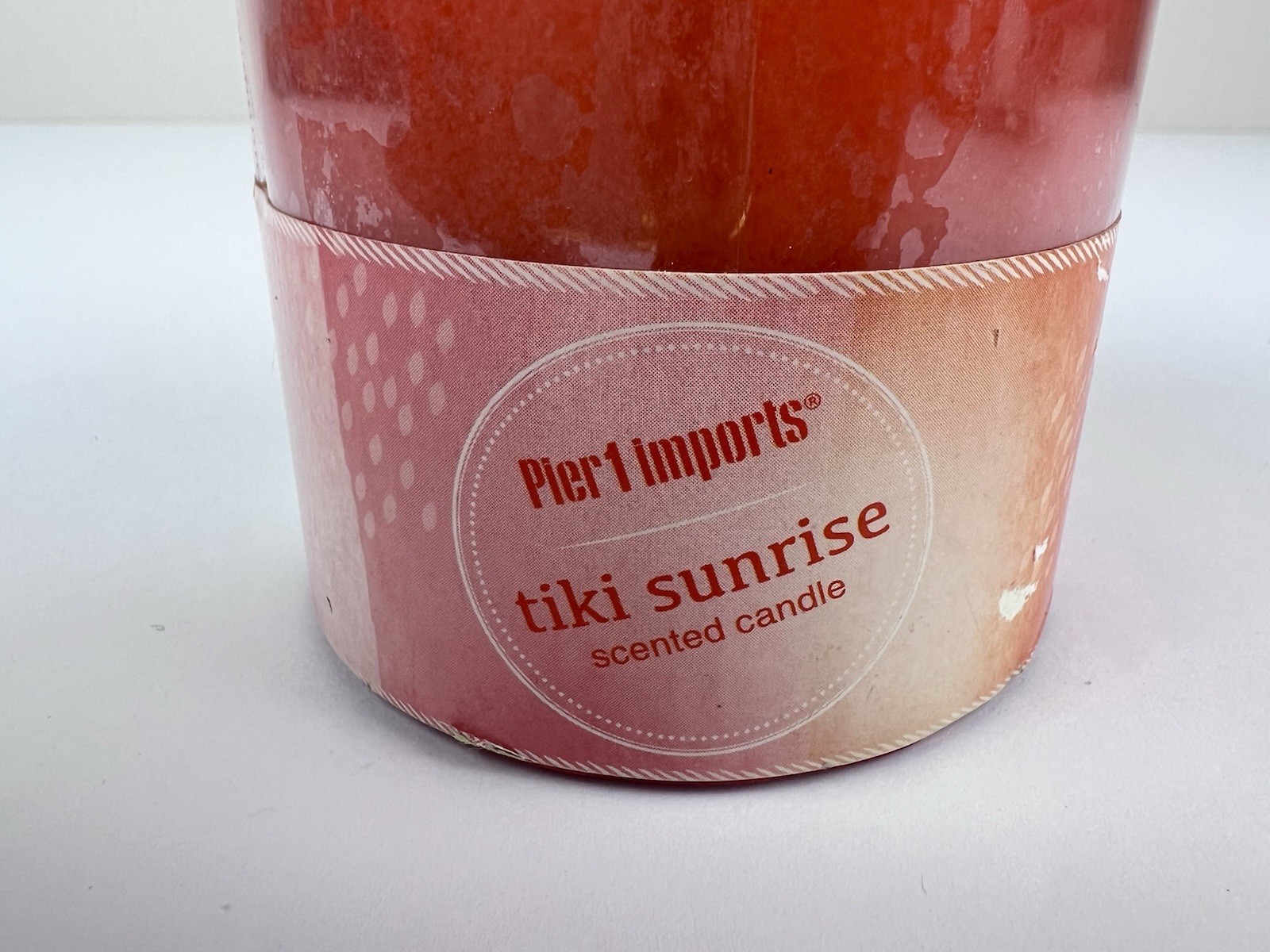 Pier 1 Imports Aube Tiki Sunrise Scented Candle 4 in. x 3 in. dia. NEW