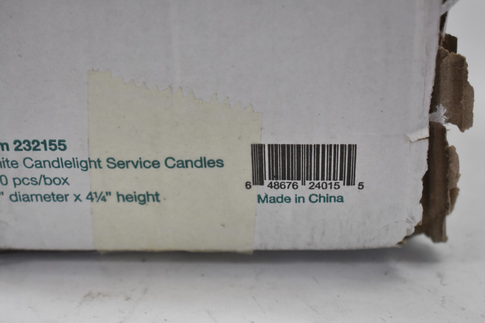 Candlelight Service Candles 250 Pack 4.25″ x 1/2″ White Church Vigil 232155
