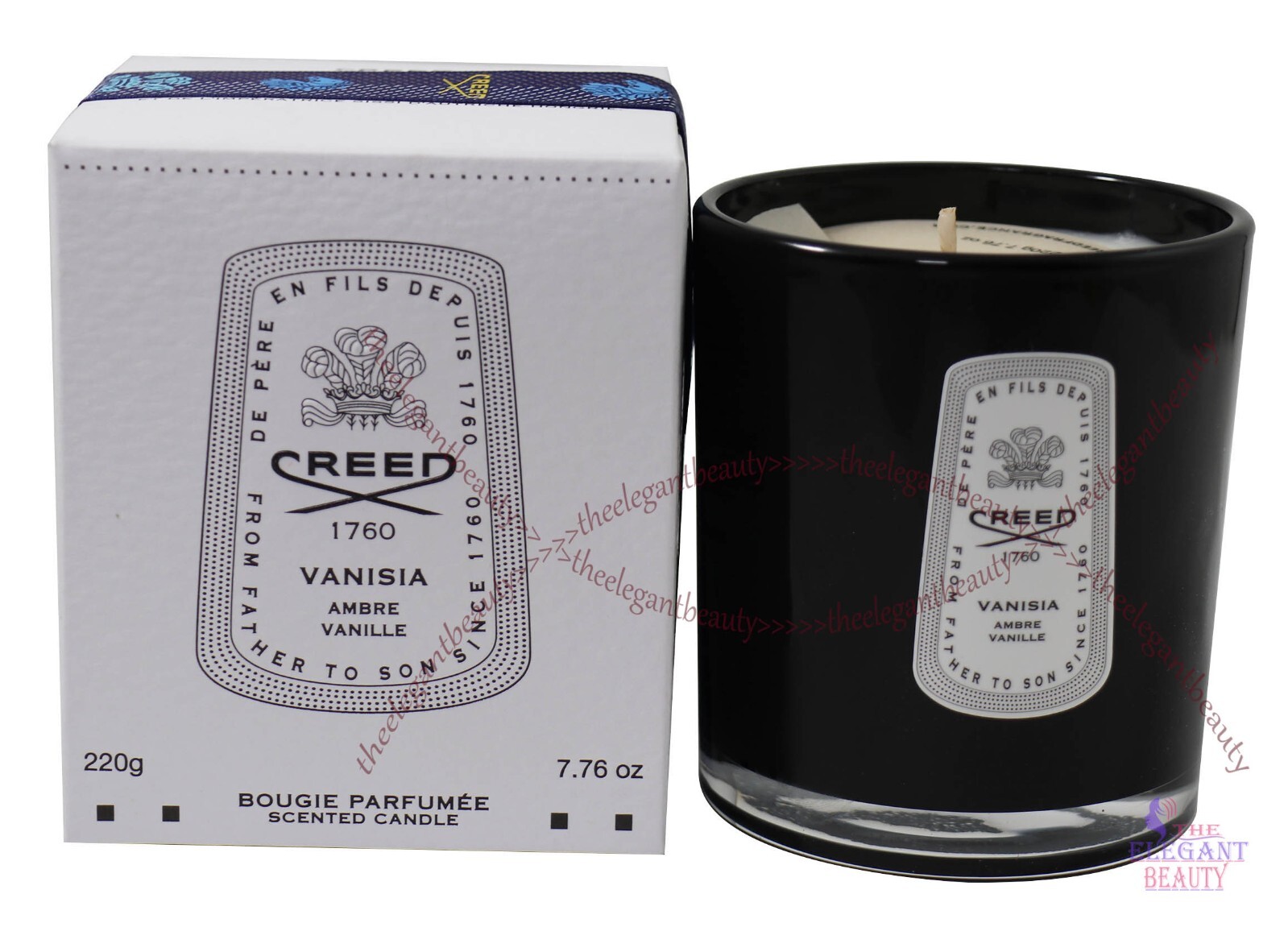 Creed Vanisa Amber Vanille Scented Candle 7.76oz /220g New In Box