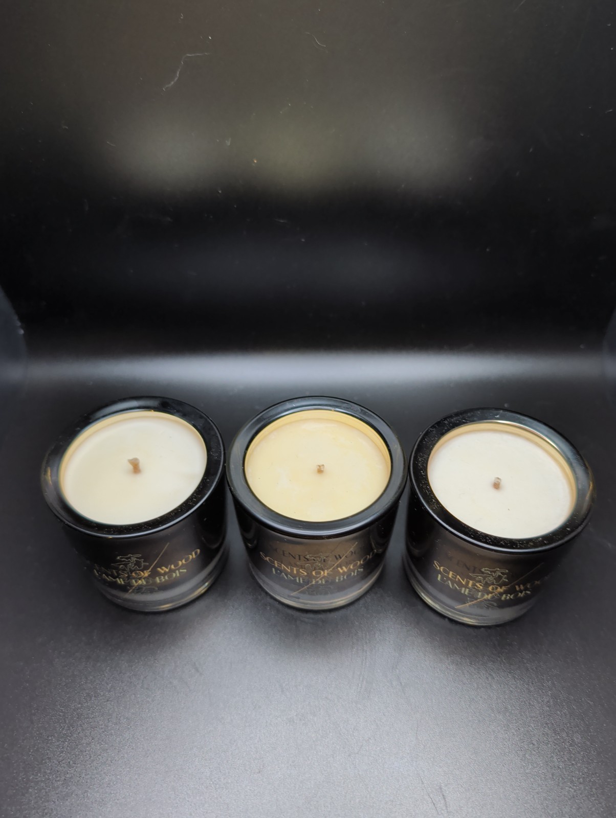 Scents Of Wood 2oz Candle Set Of 3. Unique Scents Featuring Wood Characters.