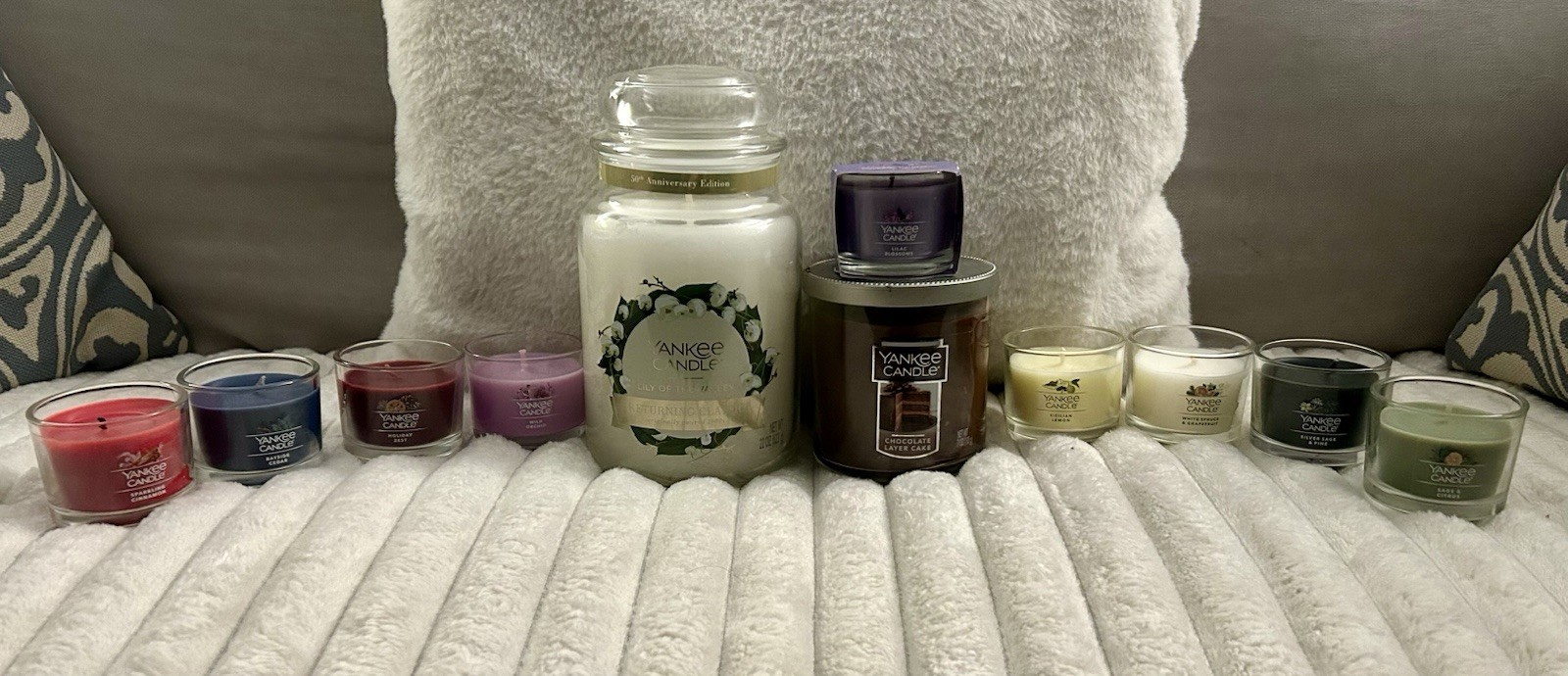 NEW Lot of 11 NEW Yankee Candle Single Wick Jar Candles Assorted Sizes Scent