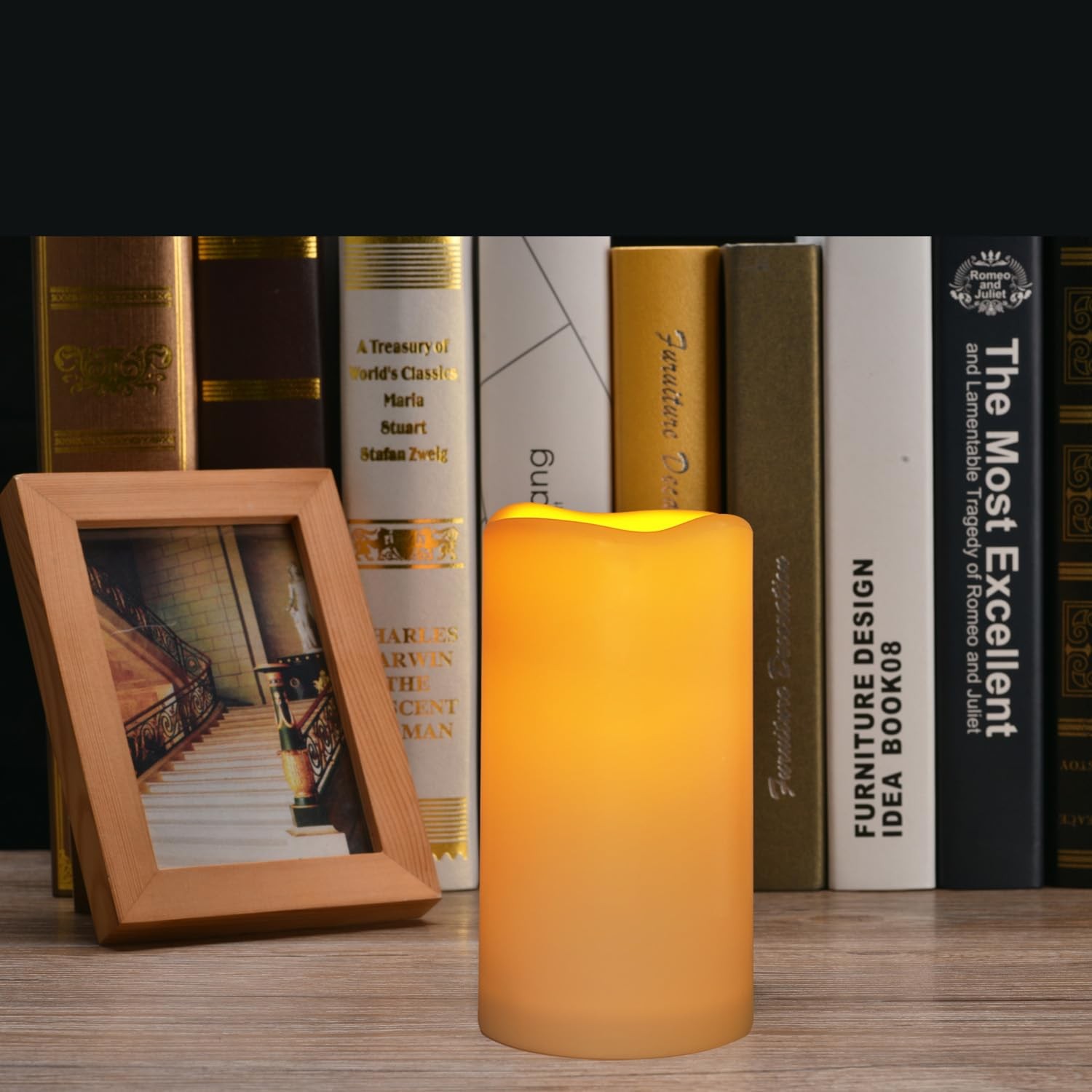 LED Candles With 10-Key Remote Timer Flickering Flameless Outdoor Indoor 2 Pack
