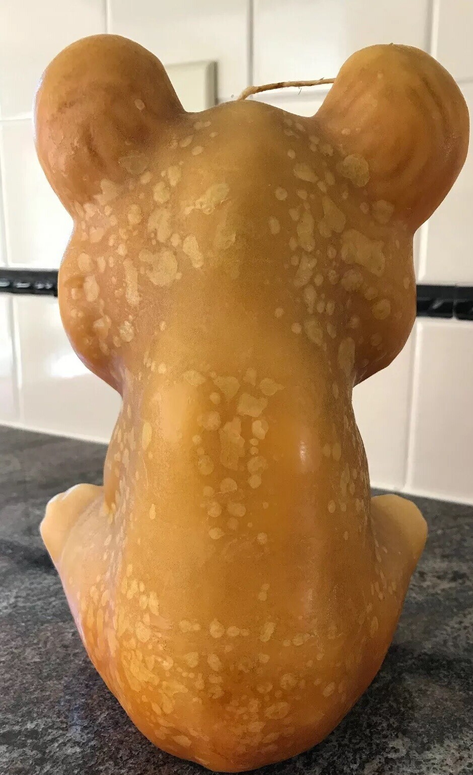 1970s Yellow Bear Candle Wax Large Retro Hippie Mountains Nature Cub VTG Vintage