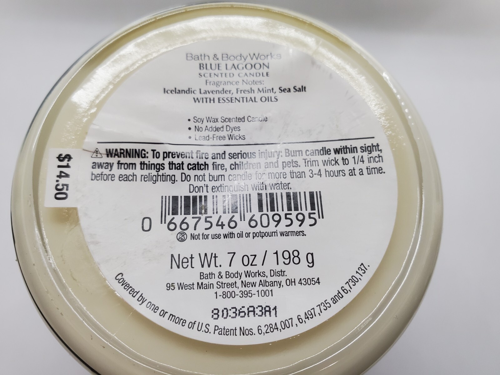 White Barn Blue Lagoon Scented Single Wick Candle – 7 oz. Soy Wax Essential Oils