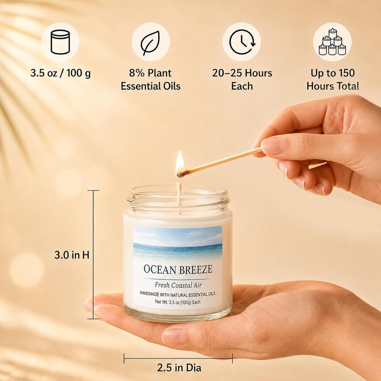Spring & Summer Scented Candles Set, 6 Pack Soy Candles for Home, 21 oz Aroma…