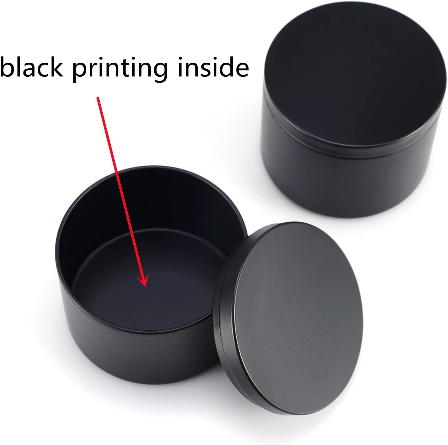 24 Pack 8 Oz Candle Tins,All Black Candle Tins for Making Candles Bulk,8Oz Ca…