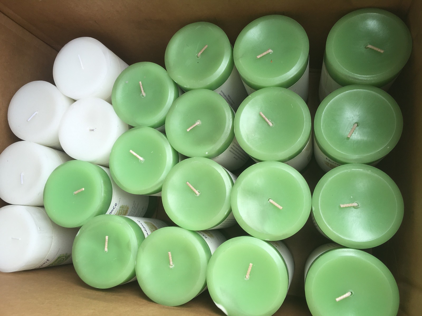 6 x CANDLES Lot Set Natural Crystal Journey NEW Pillar 4 x3″x 6″ + 2 Votives