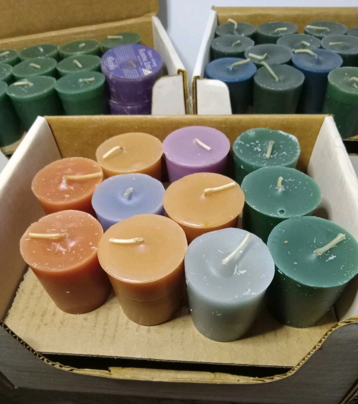 Lot Of 70+ Votive Candles, Asst Scents, Blue Ridge Brand-Hand Poured Wax NC Mtns