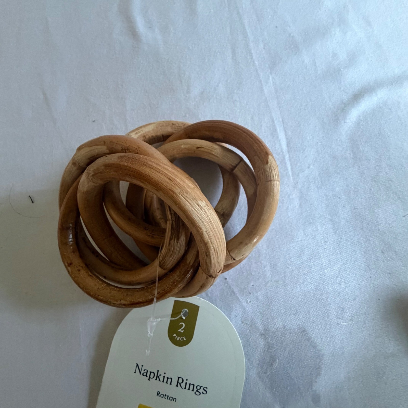 Threshold Lot Arch Pillar Candle Set of 2 and Set of 4 Napkin Rings Modern Decor
