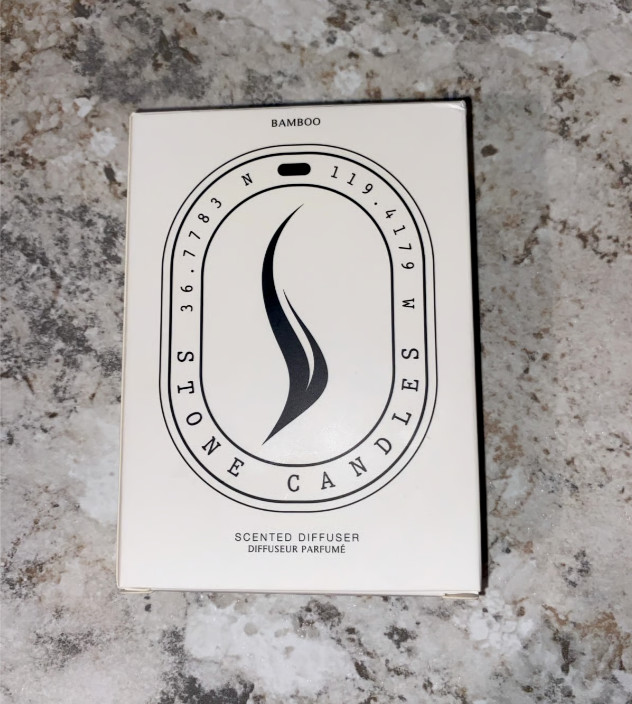 DANIEL STONE CANDLES – Scented Oval Gypsum Ceramic Diffuser – Bamboo Scent – NIB