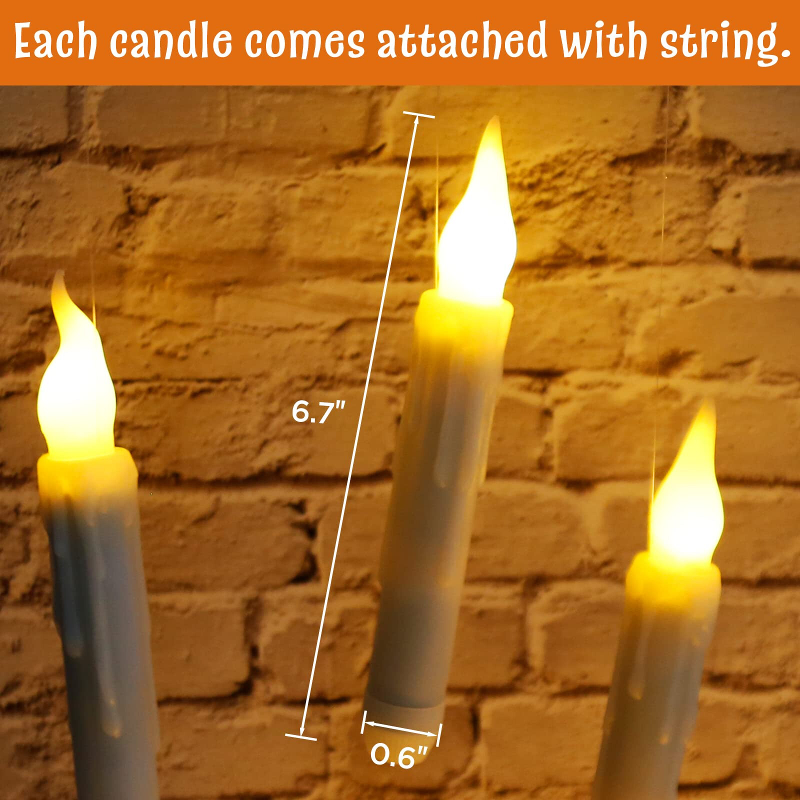 Floating LED Candles with Remote Control Halloween Decor Home Classroom Bedroom