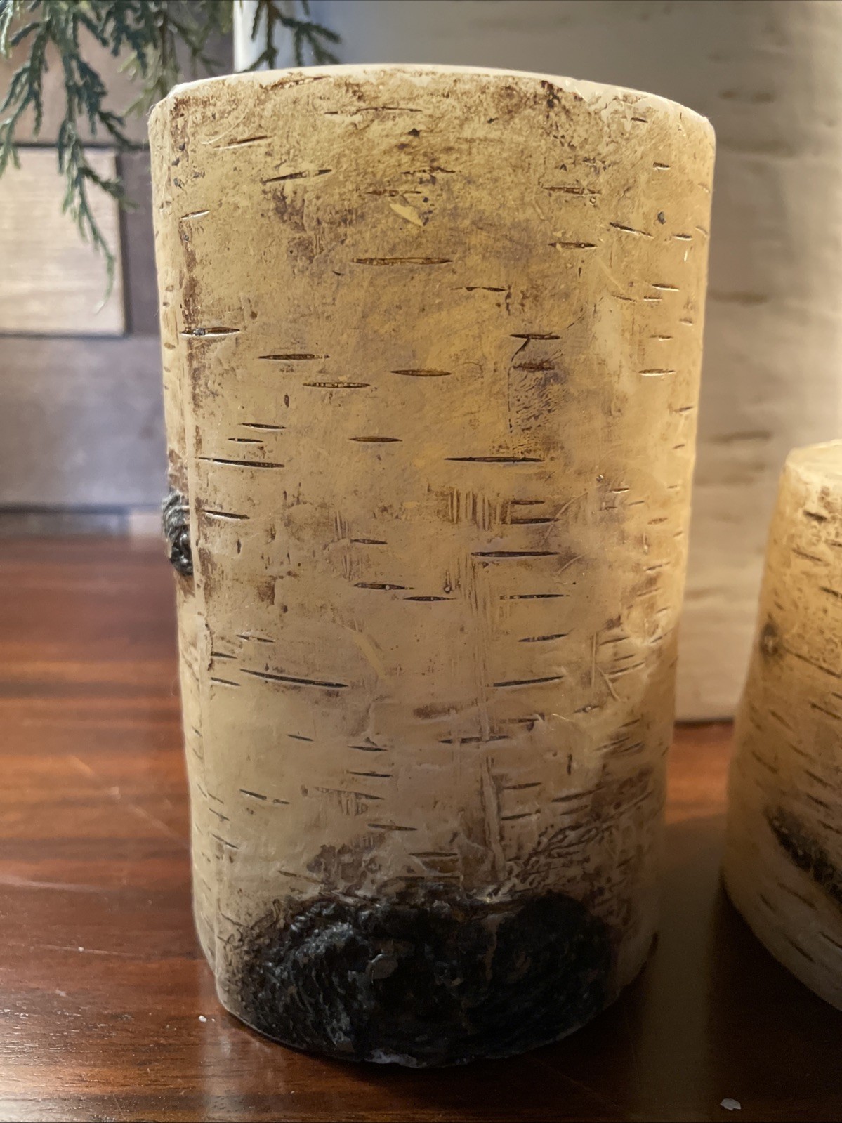 New (2) Pottery Barn Birch Candle 4×6” Burntime 45 Hours Holiday