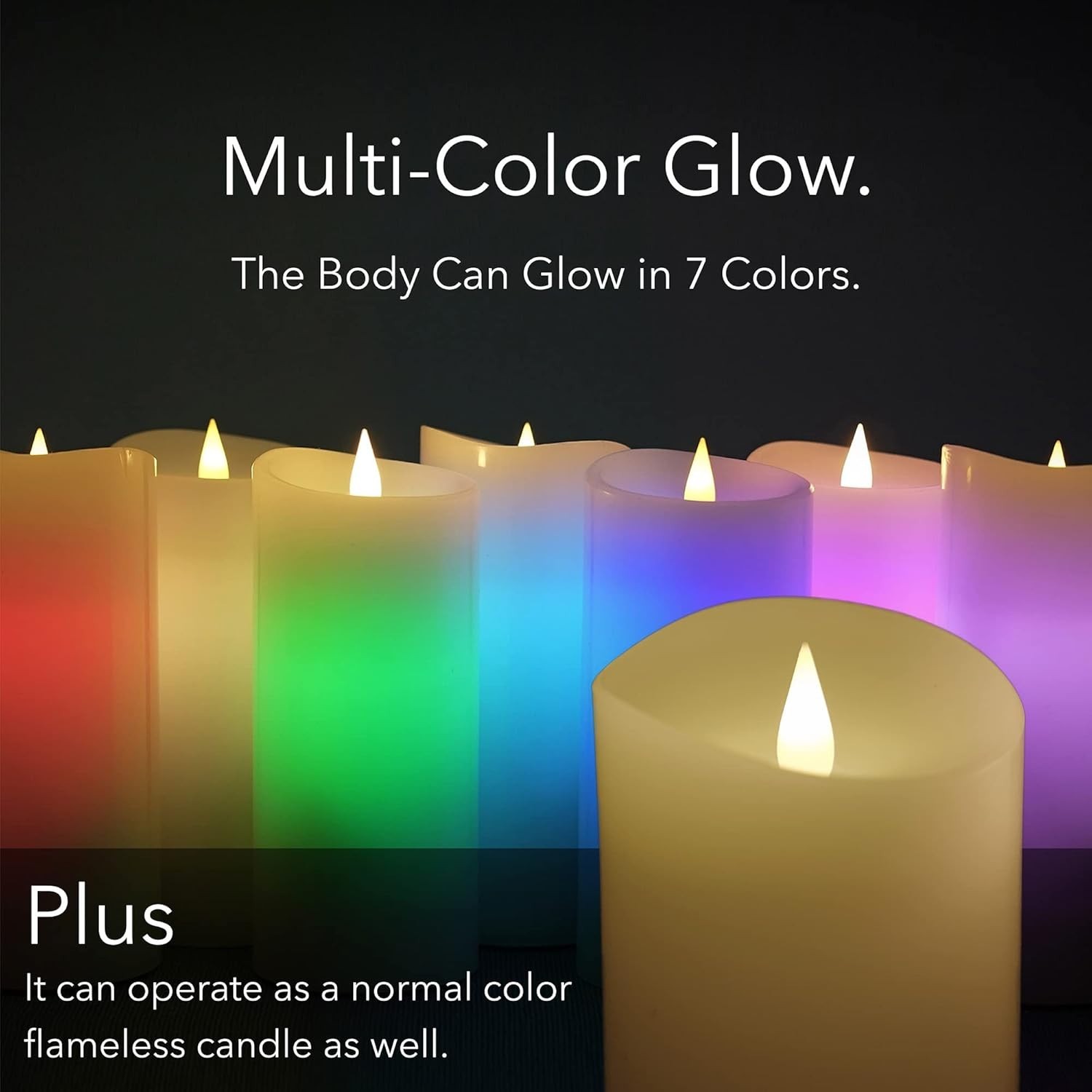 3×7 Real Wax Flameless Pillar Candle – Dimmable, Remote Control, Indoor Use Only