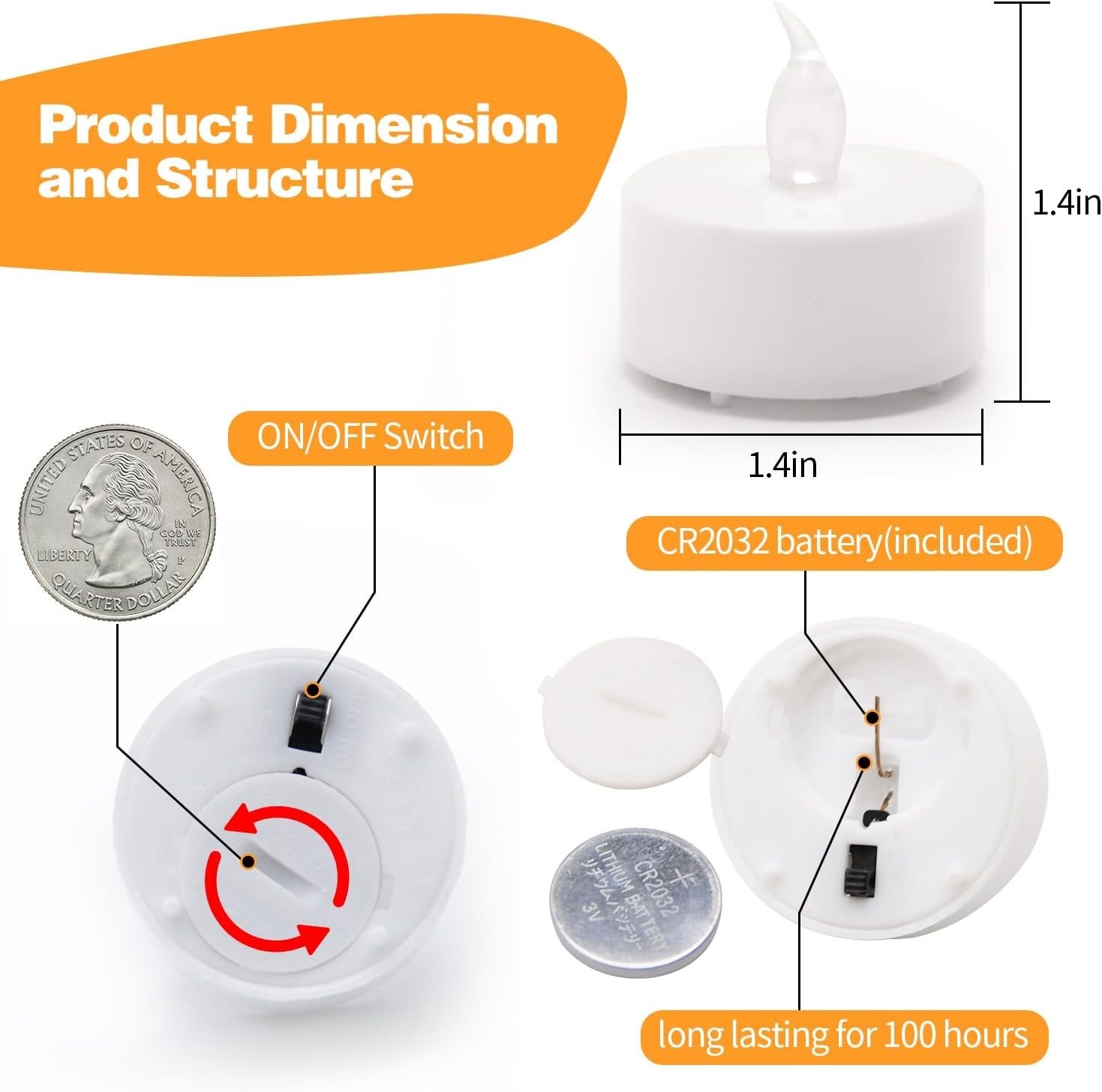 12 Pack Flameless LED Tea Lights – Flickering Warm White for Safe Decor