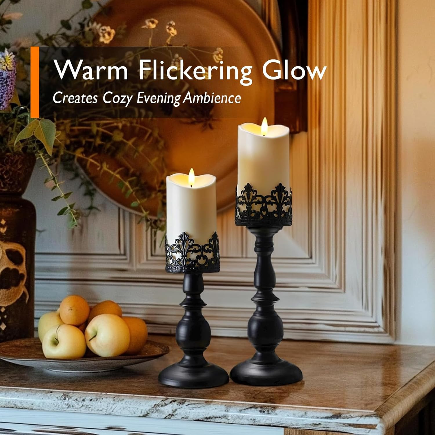 6″X3″ Outdoor Waterproof Flameless Candles, LED Candles, Battery Operated Candle