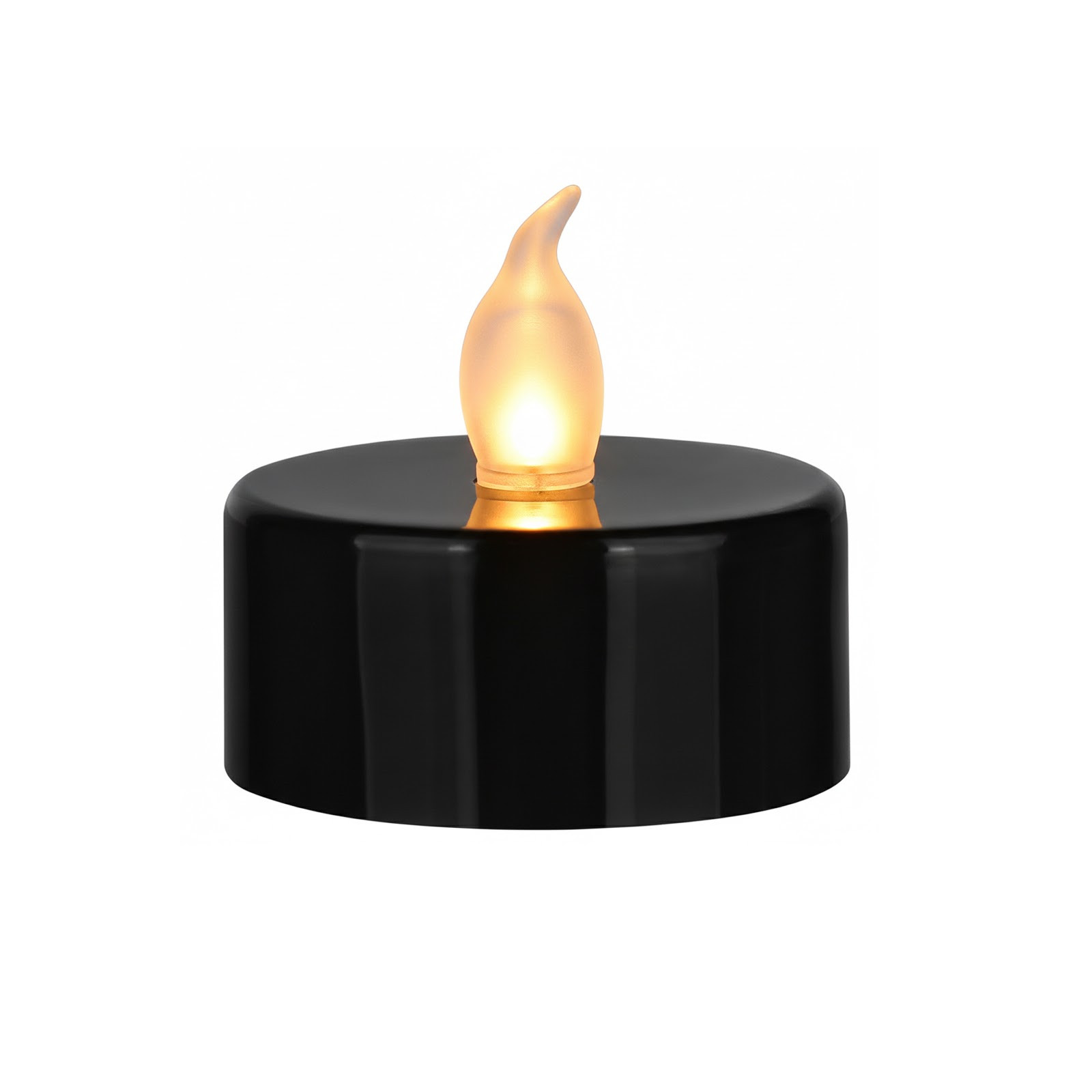 24 Pack LED Tea Lights Candles Flickering Battery Operated with On Off – Black