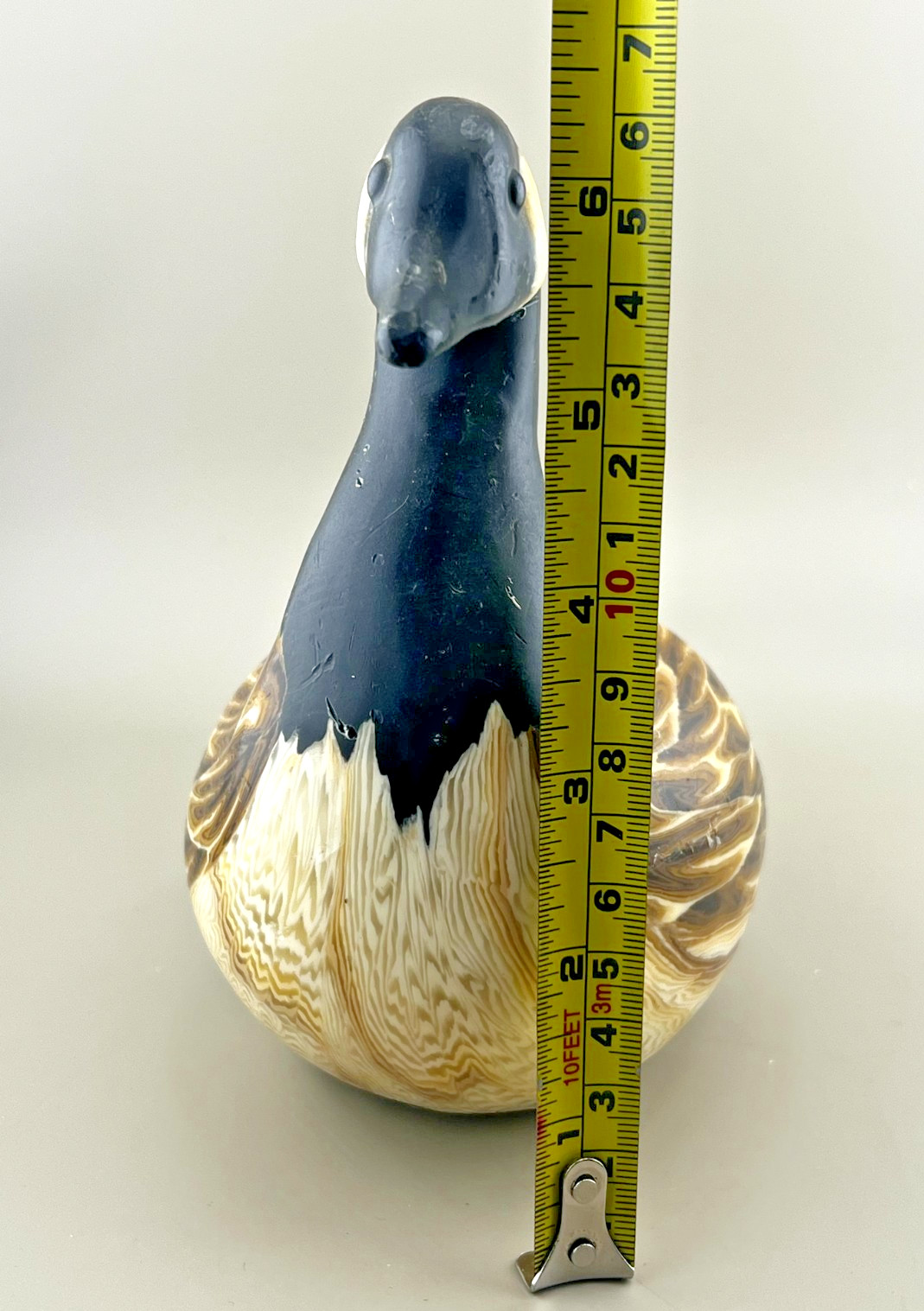 Vtg Canada Goose Wax Candle Figurine Marbled Home Decor Bird Geese Brown Black