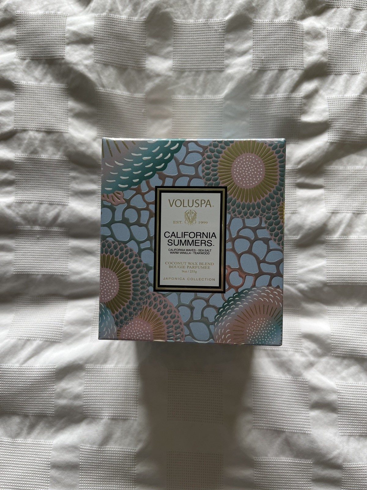 Voluspa California Summers Candle Jar, 9 Oz, Coconut Wax Blend Brand New in Box