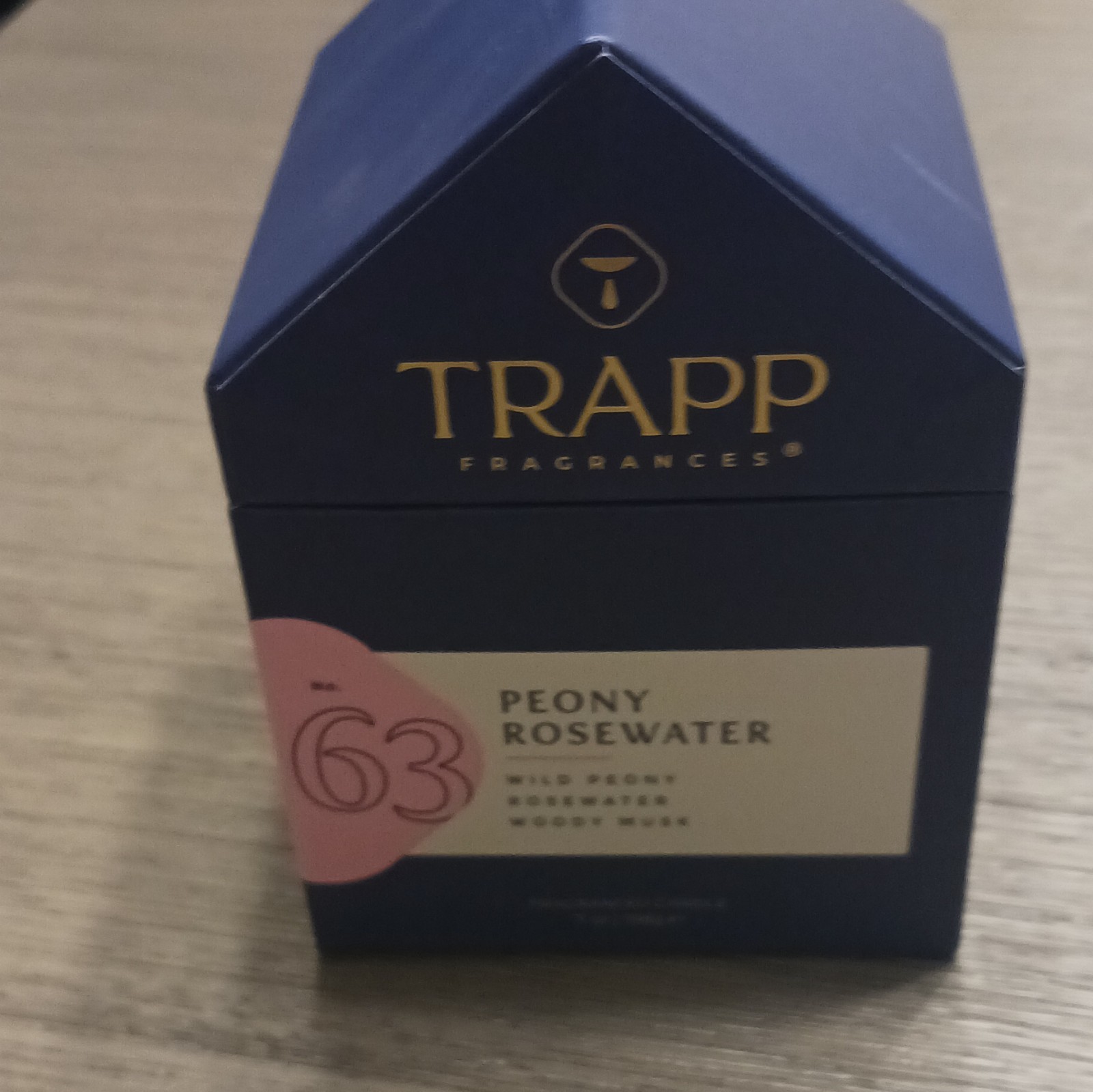 Trapp Fragrances No. 63 Peony Rosewater Scented Round White Jar Candle