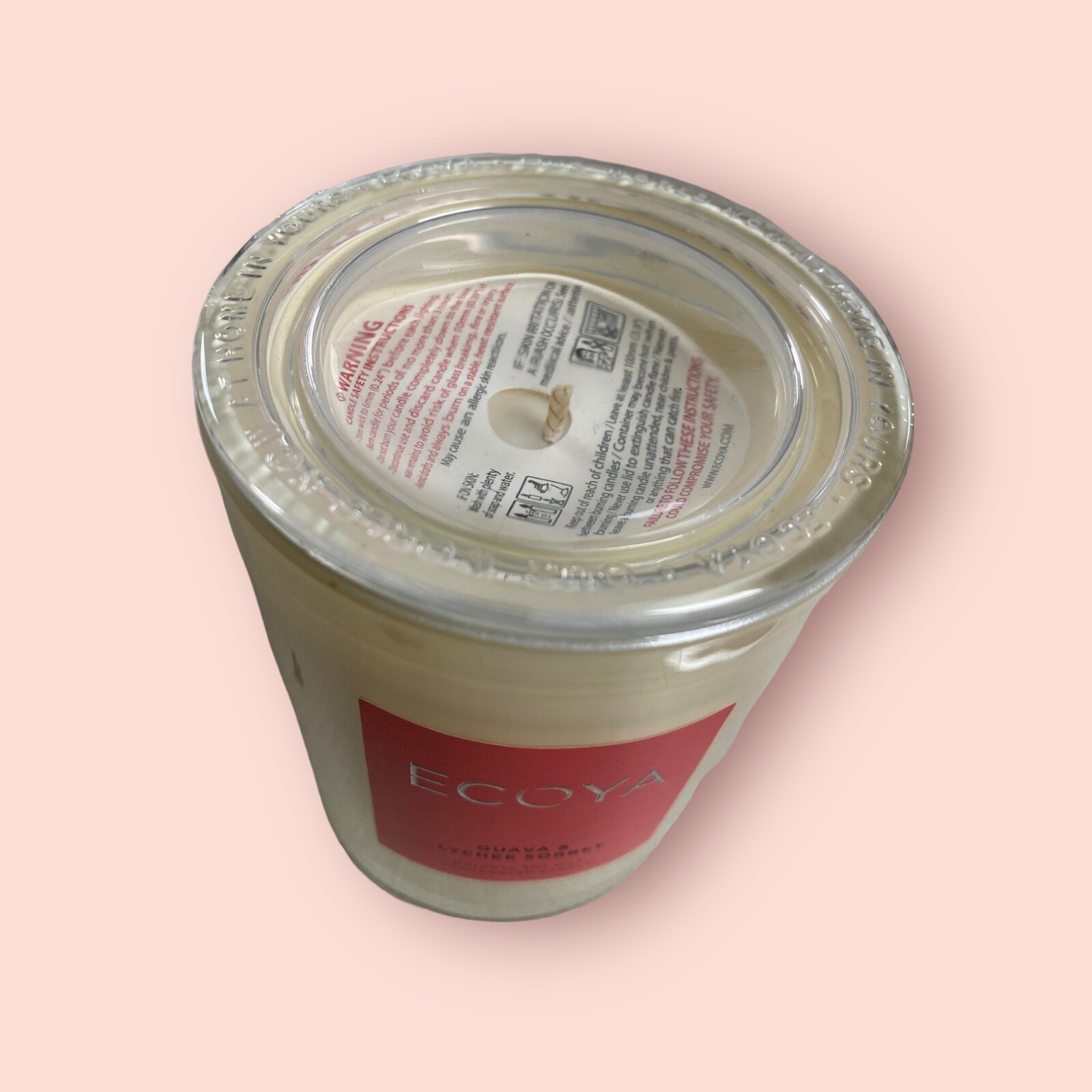 Ecoya Metro Jar Natural Soy wax Candle/ Guava / 9.5 Oz-55hr Burn Time/ NEW!