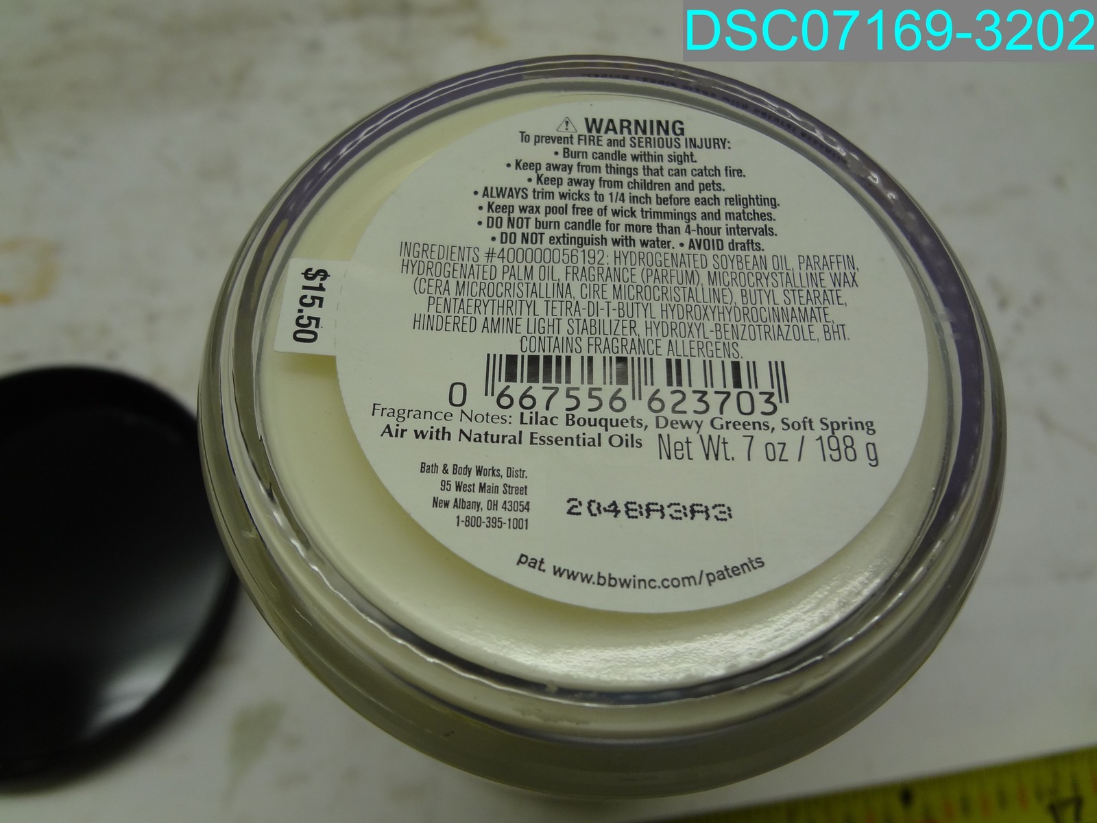 Fresh Cut Lilacs 7 oz Single Wick Candle 25-45 hrs Bath&Body Works 0667556623703