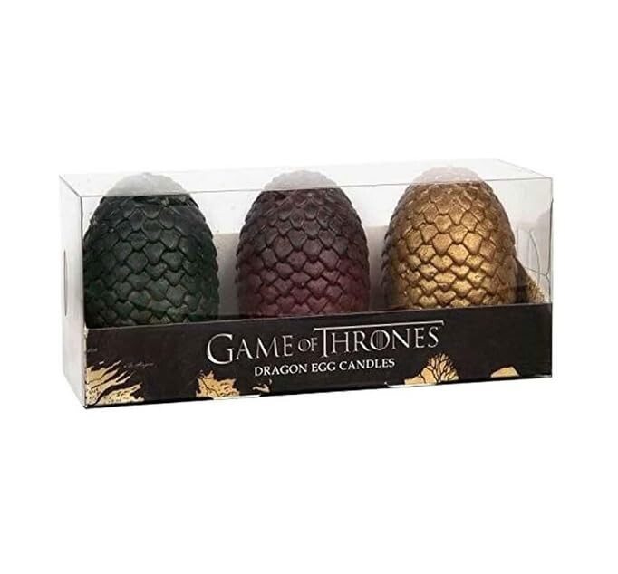 3 pack Game of Thrones Dragon Egg Unscented Candles Gift for all Ocassions