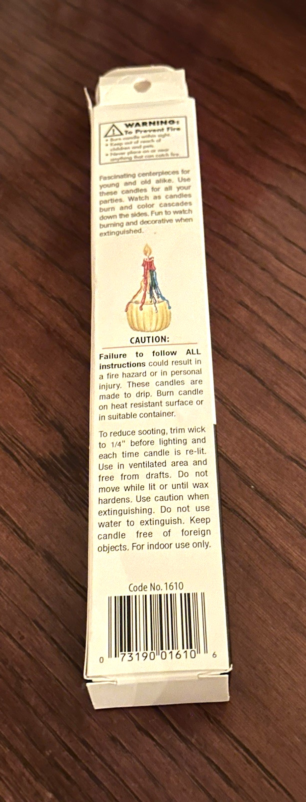 MULTI-COLOR Drip Candles: 2 Candle per Pack: BRAND NEW: 9.5″ Taper: Bottle Art