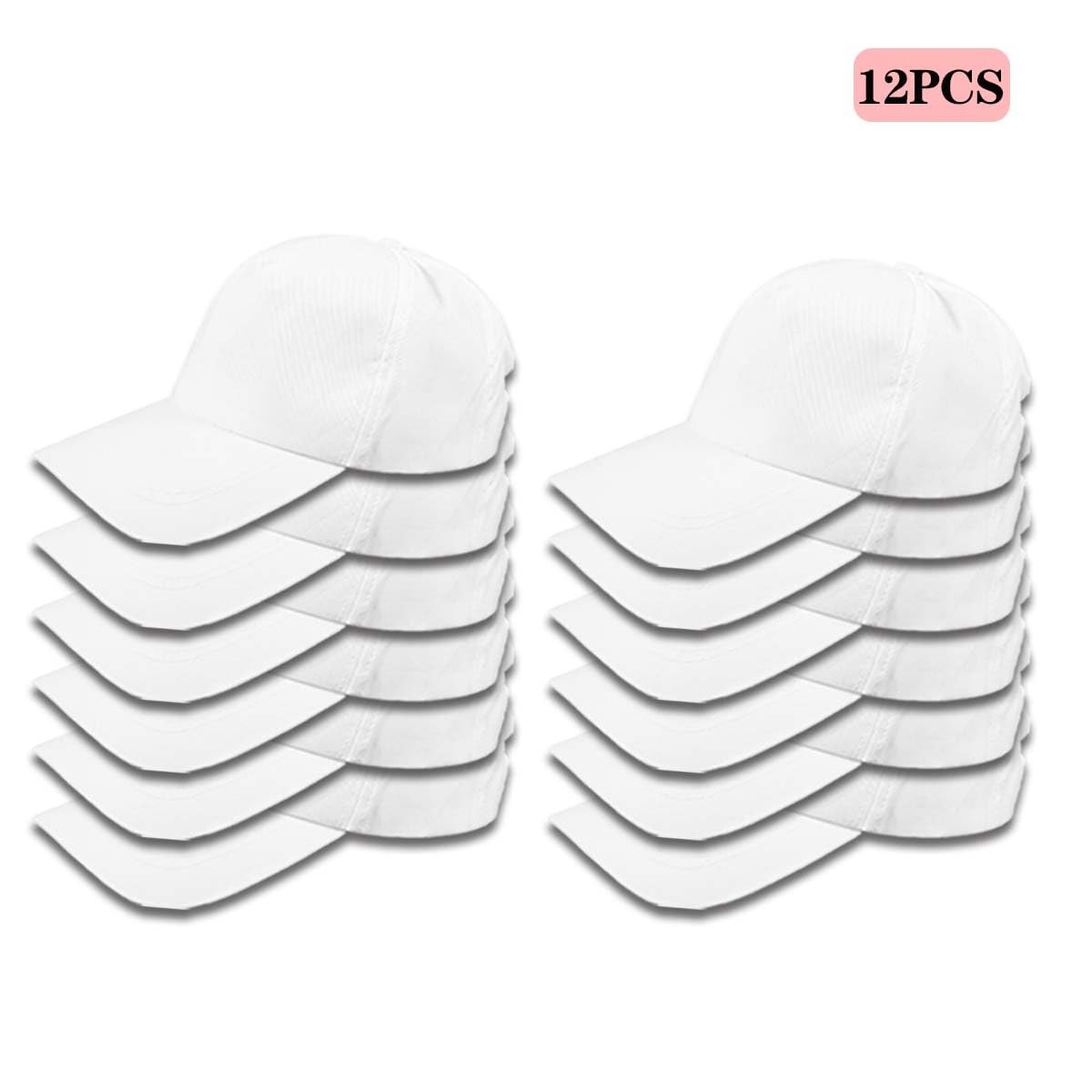 Bulk Adjustable Polyester Baseball Caps DIY Plain Hats For Party Outdoor Sports