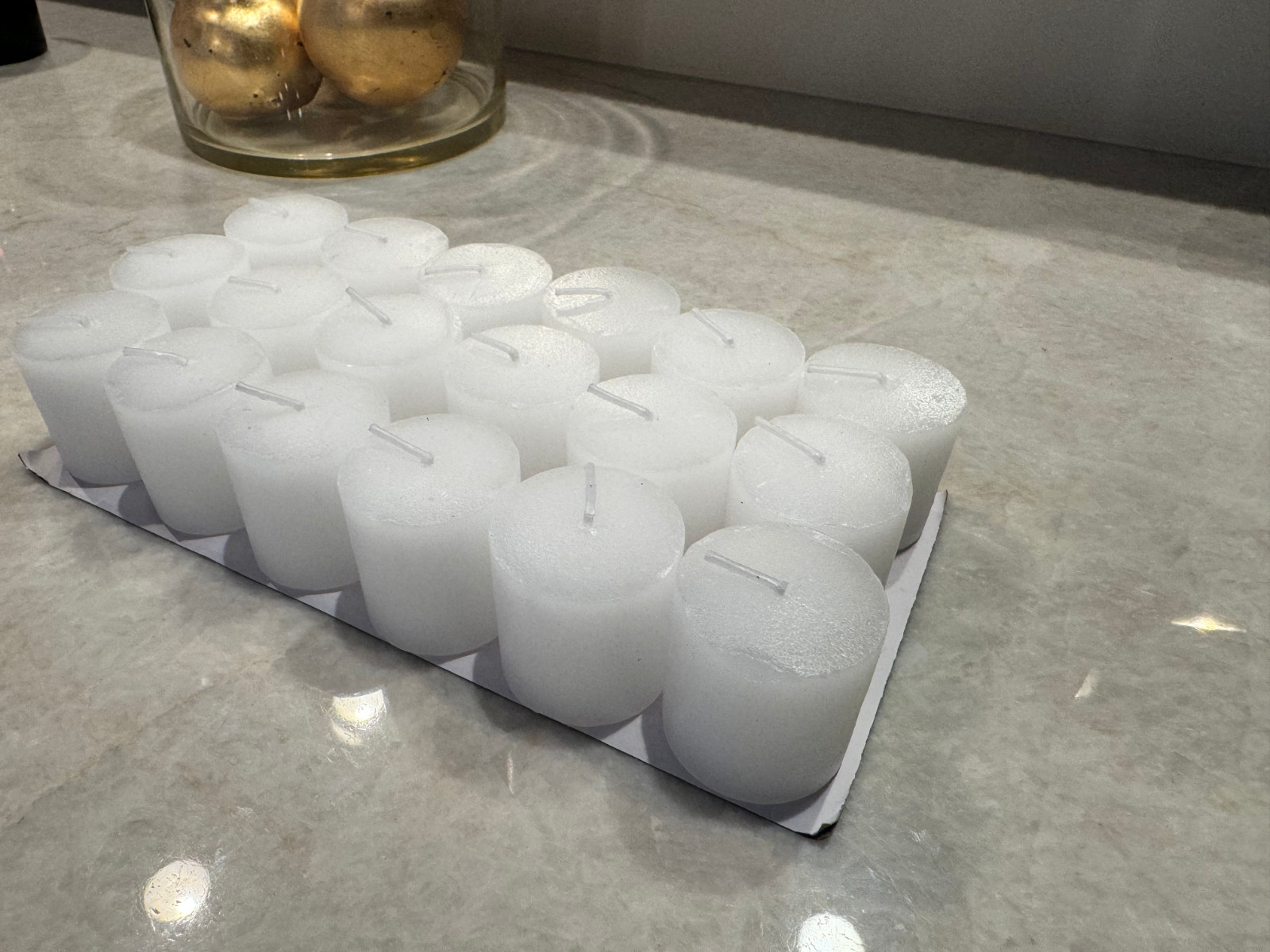 White Votive Candles – Box of 36 Unscented Bulk Candles – 15 Hour Burn Time